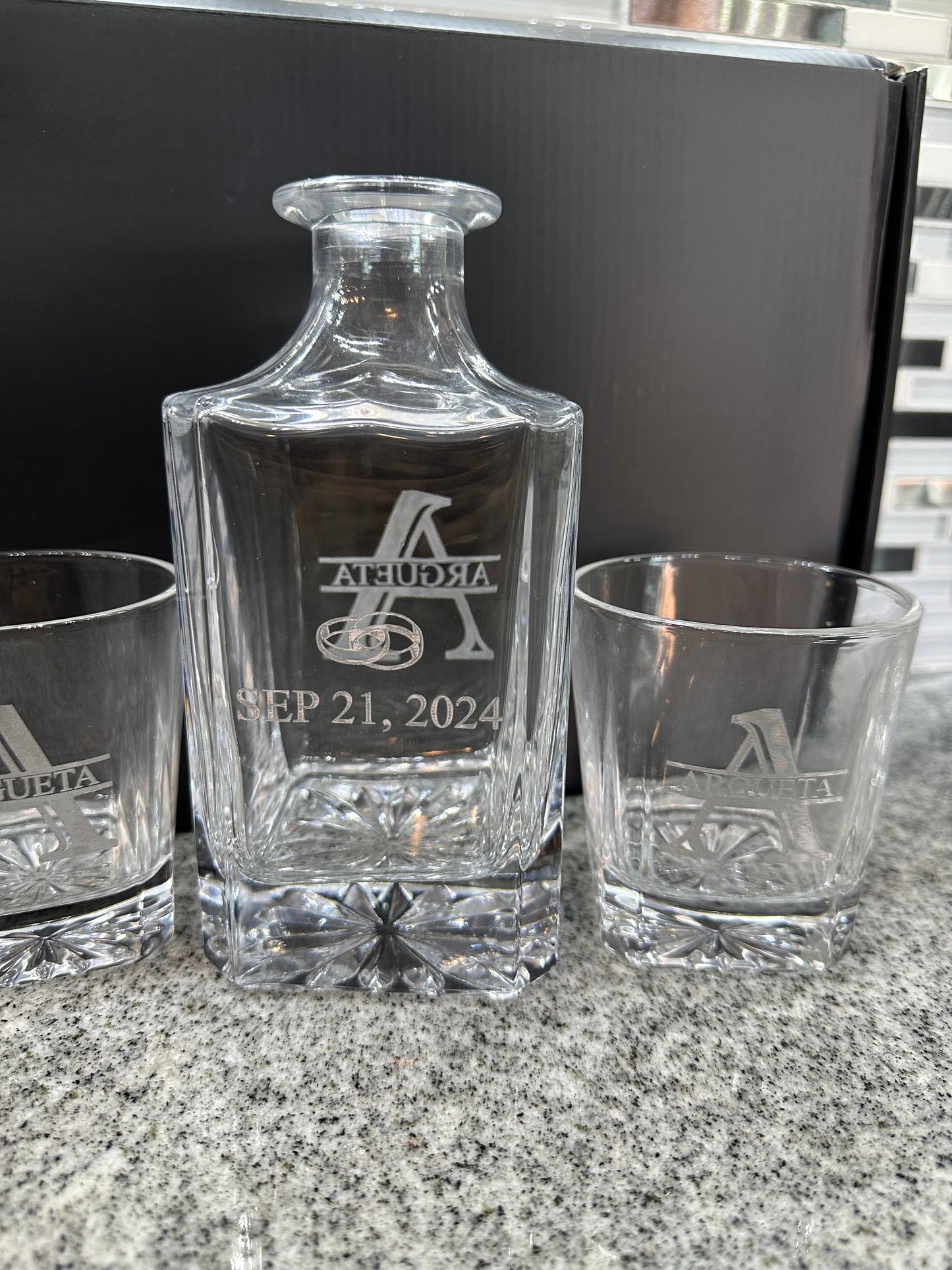 Personalized Engraved Decanter Set
