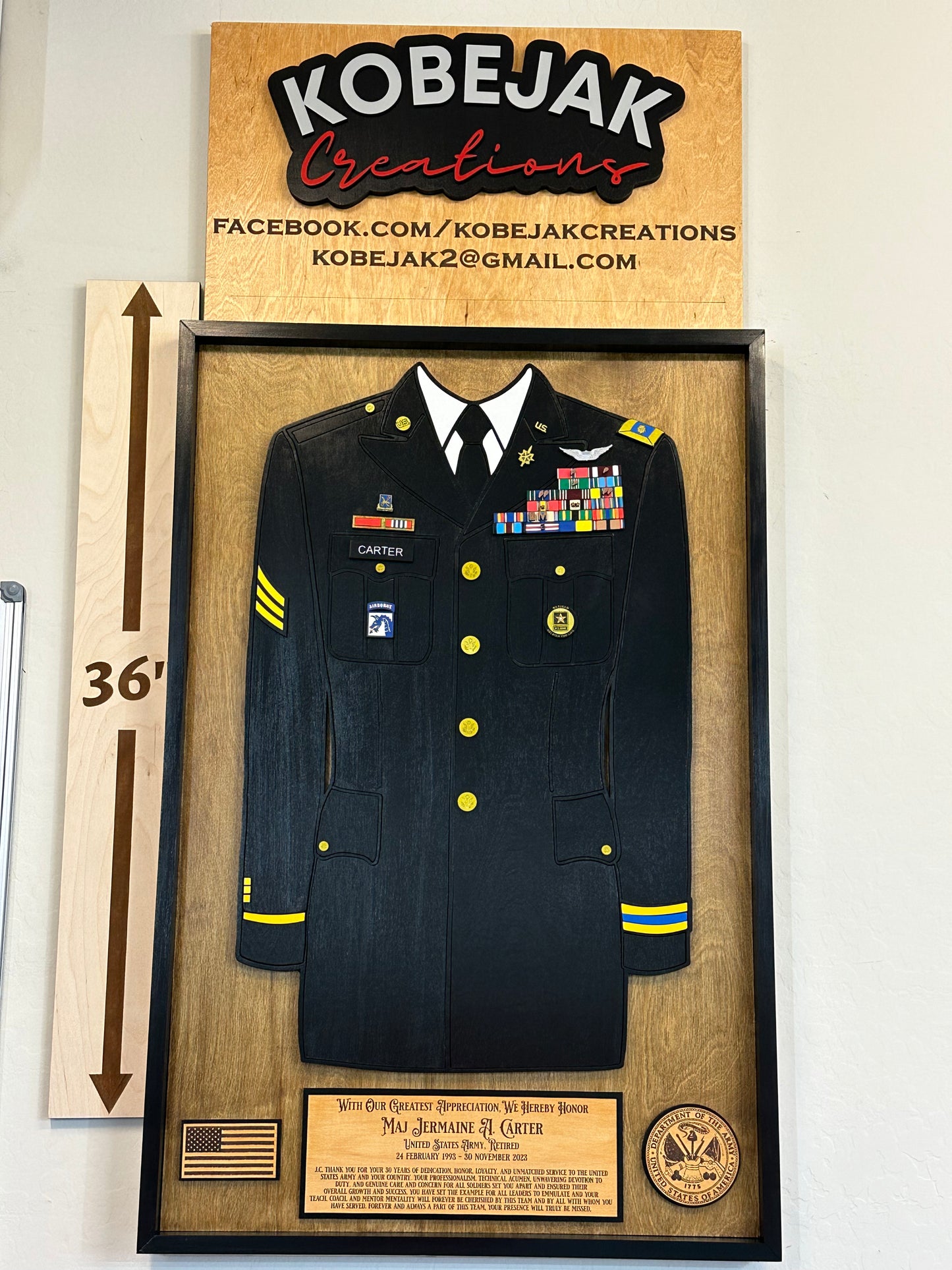 Service Uniform Retirement Plaque