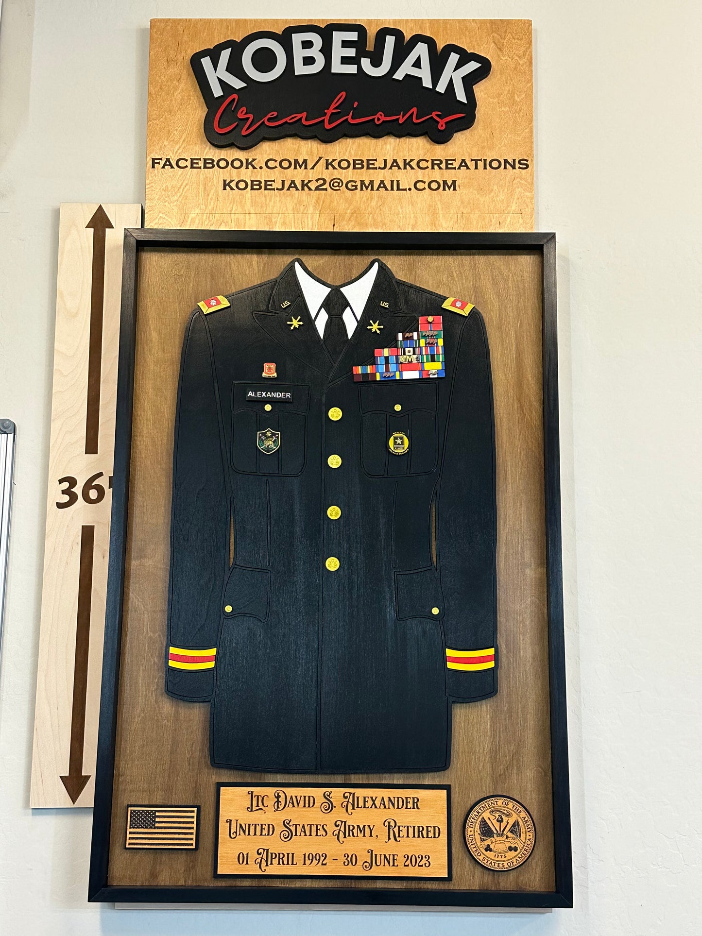 Service Uniform Retirement Plaque