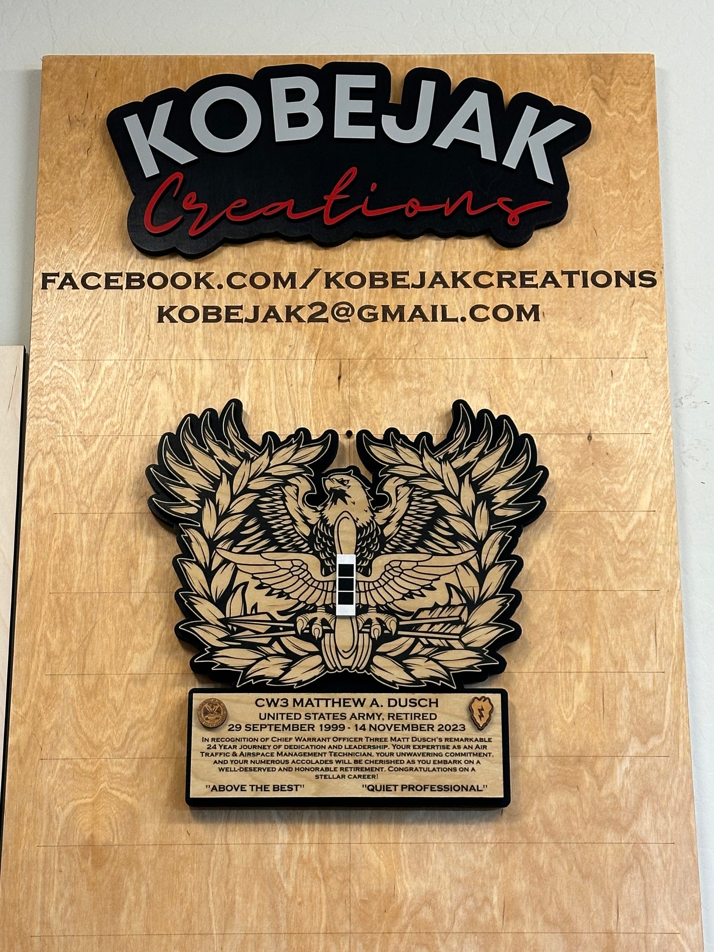 22", 15", & 12" Eagle Rising Plaques