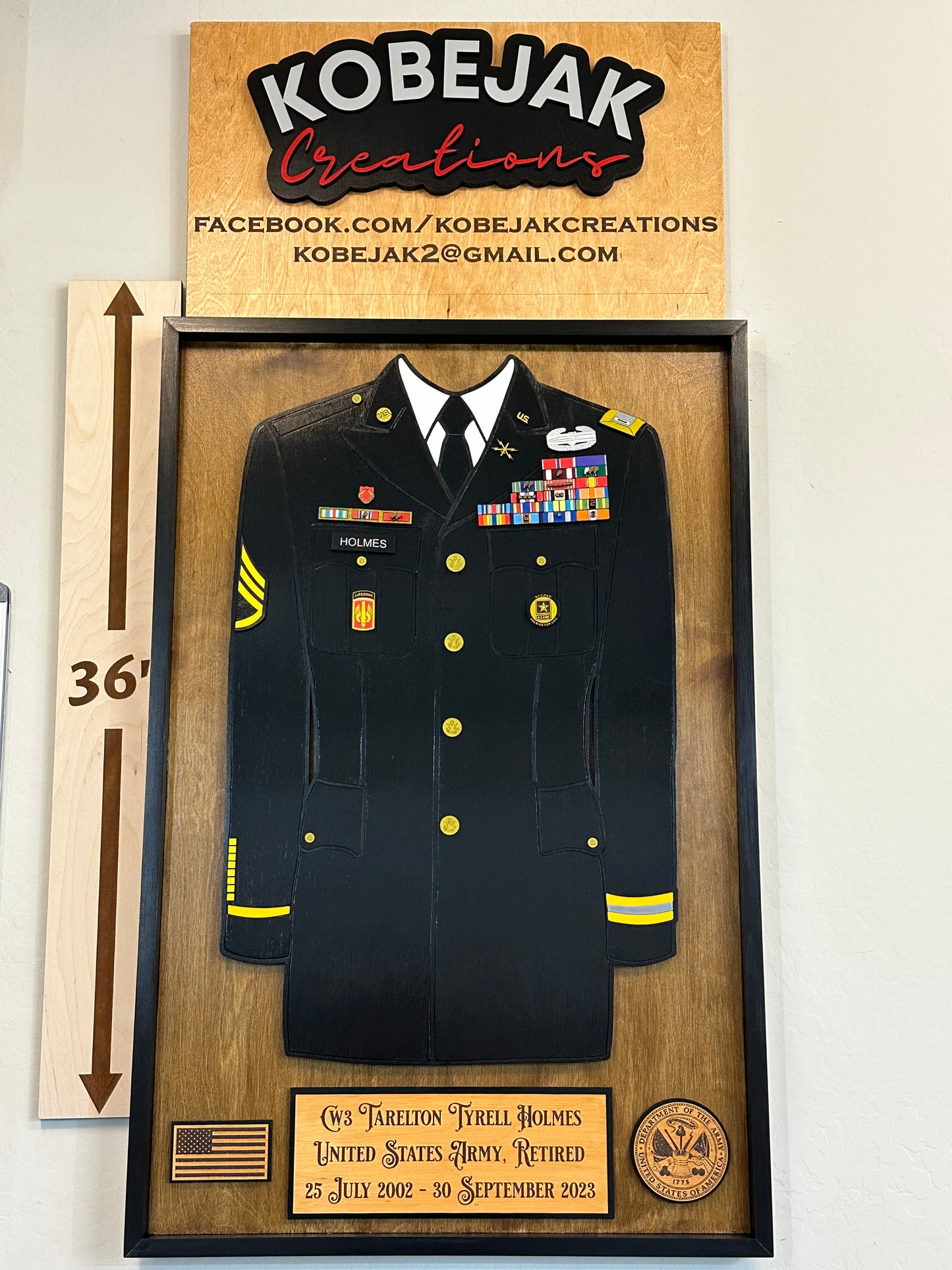 Service Uniform Retirement Plaque