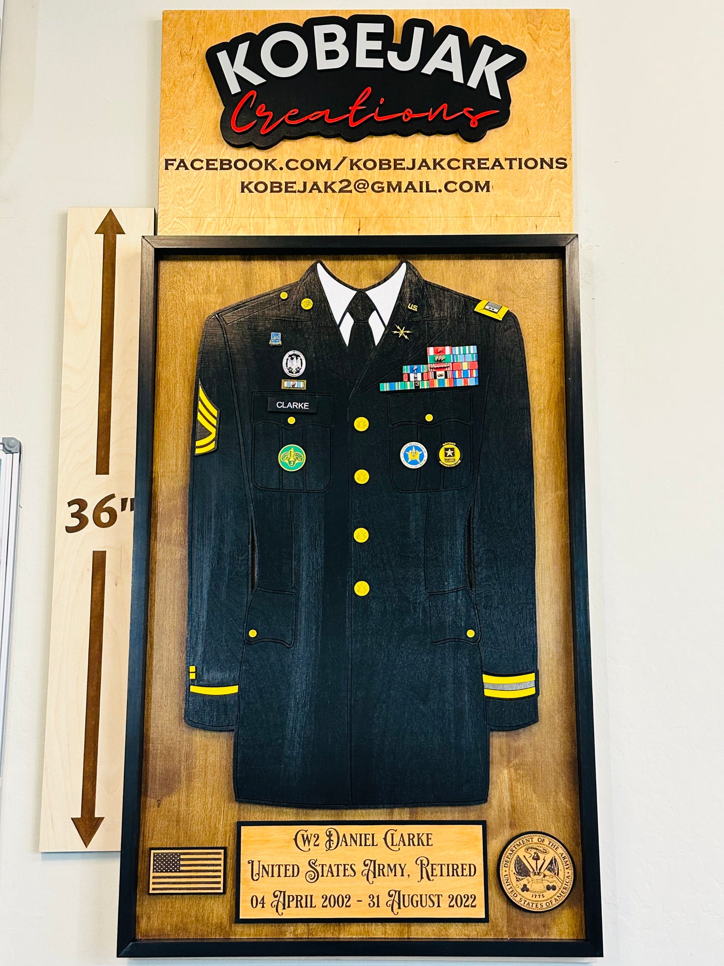 Service Uniform Retirement Plaque