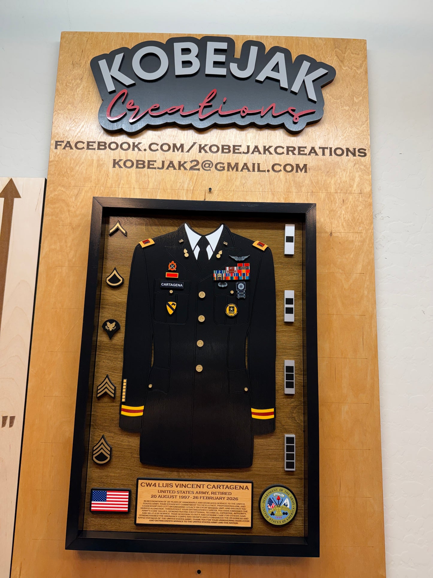 Service Uniform Retirement Plaque