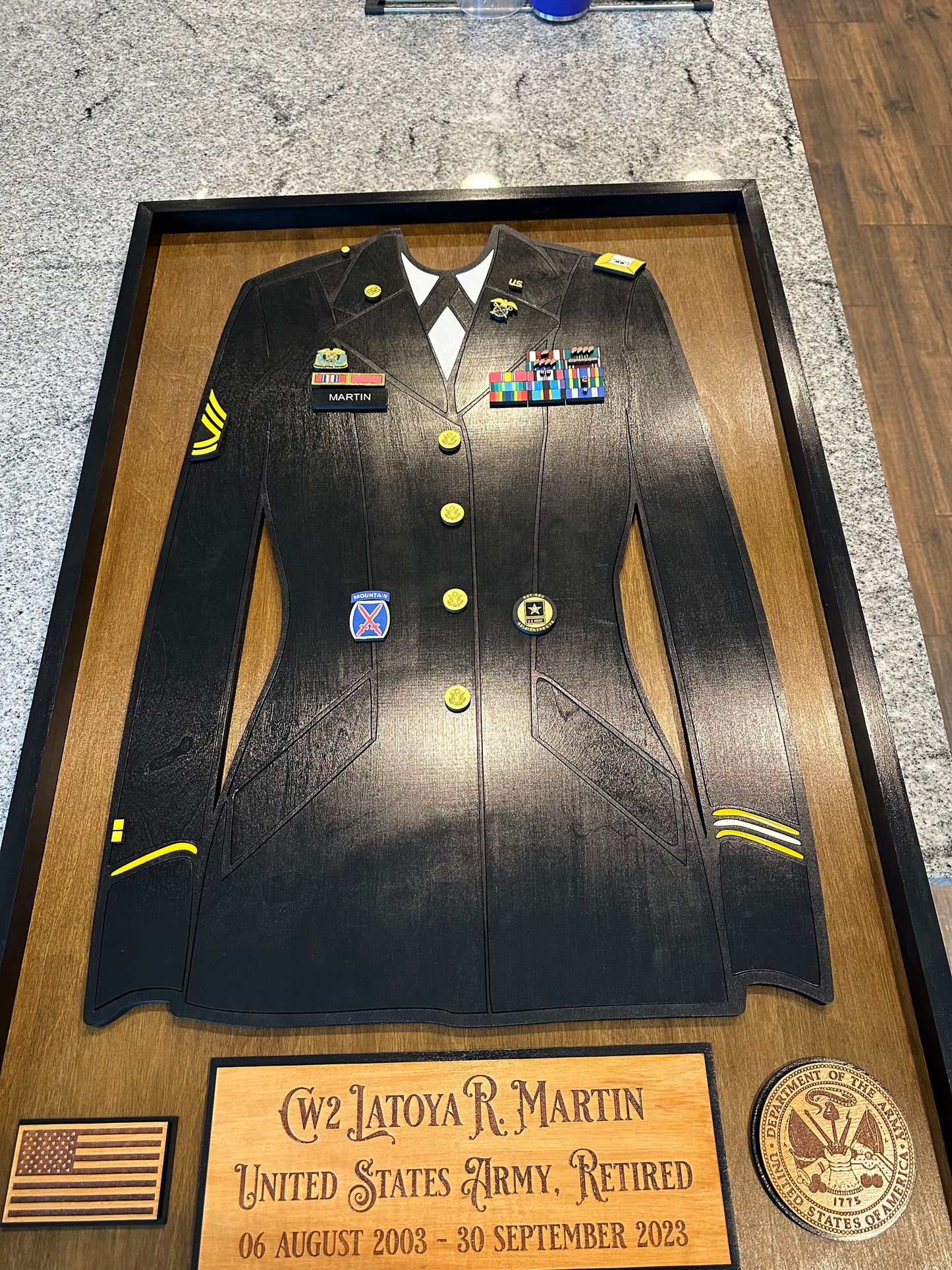 Service Uniform Retirement Plaque