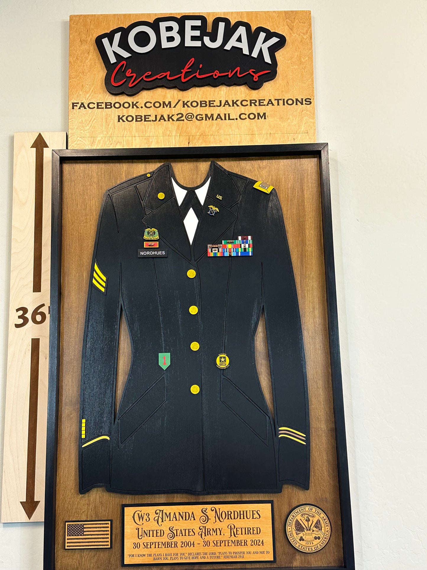 Service Uniform Retirement Plaque