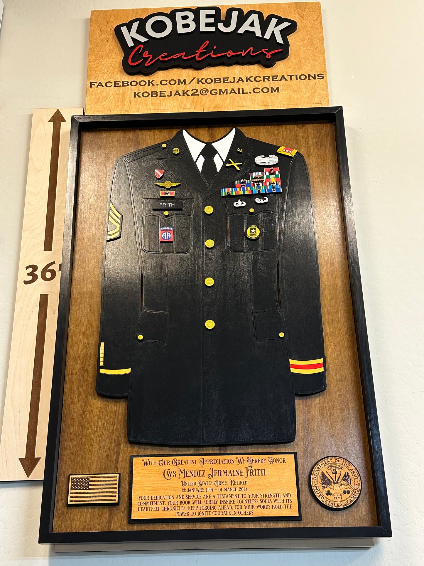 Service Uniform Retirement Plaque