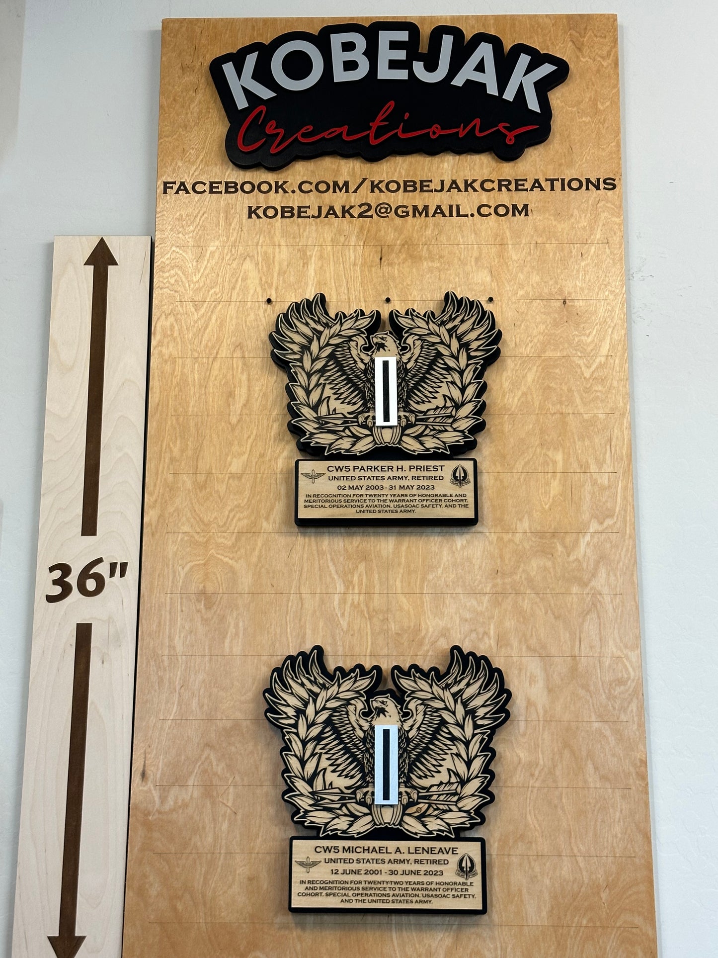 22", 15", & 12" Eagle Rising Plaques