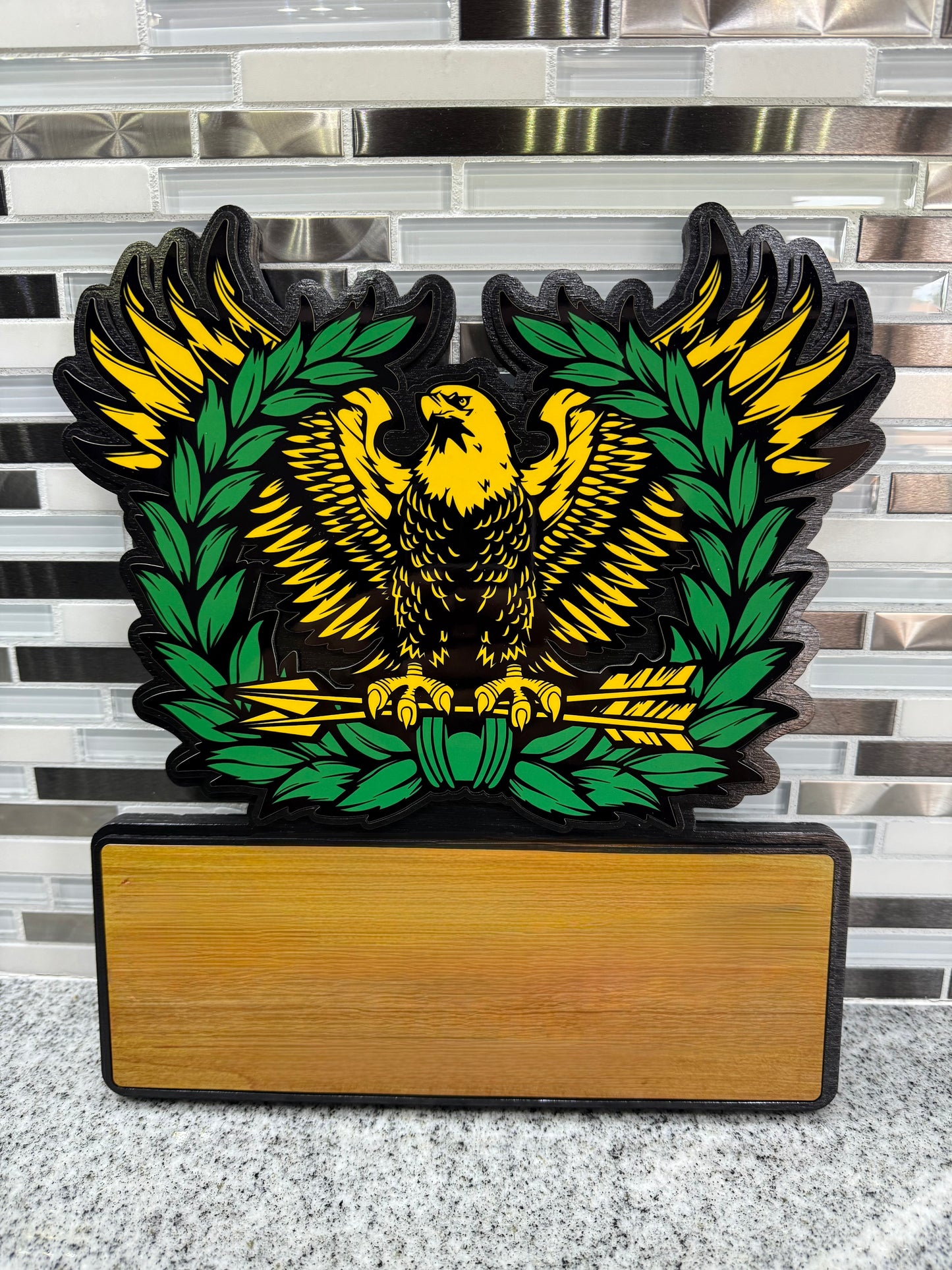 Full Color Eagle Rising Plaque