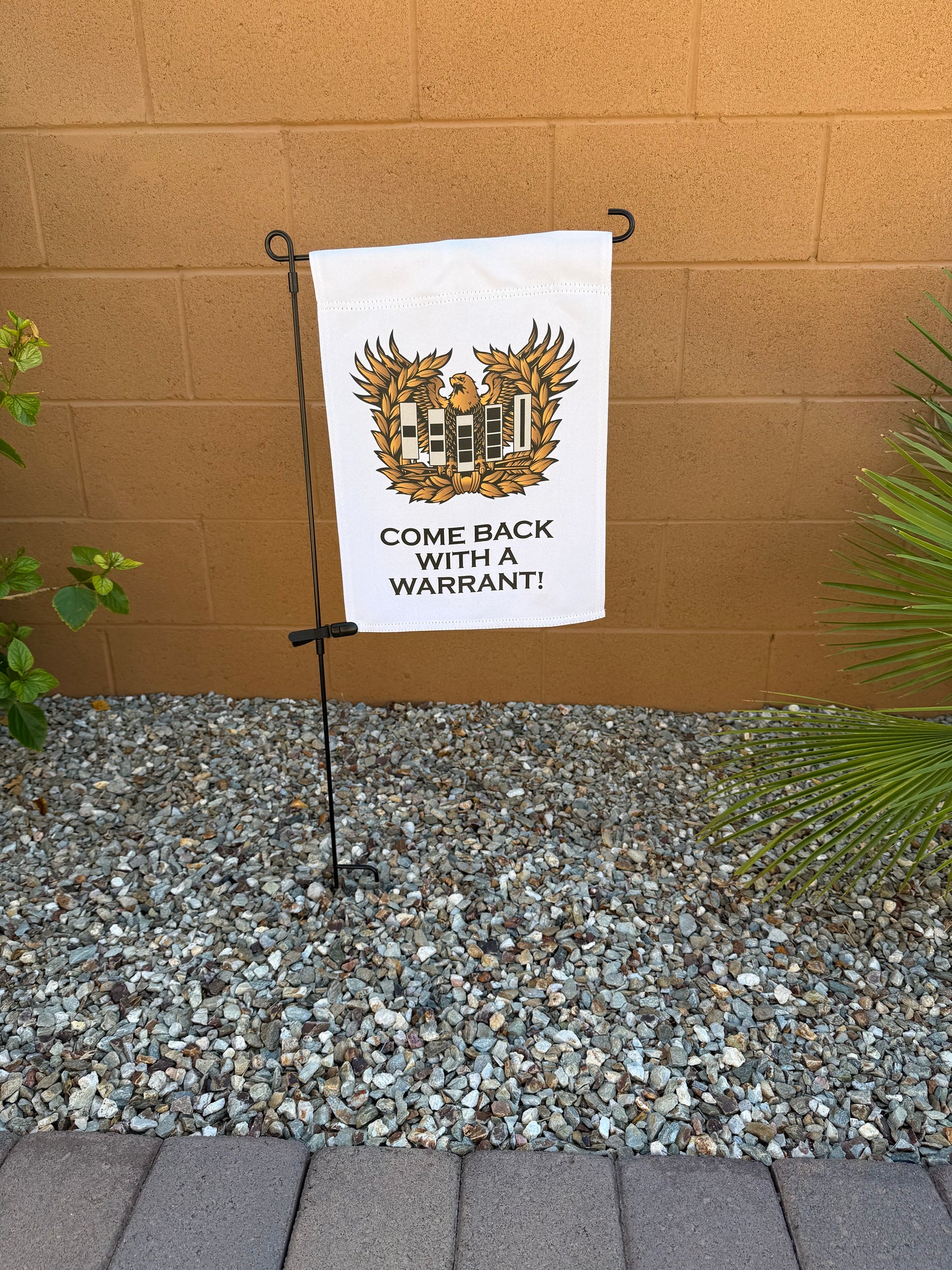 Customizable White Garden Flag