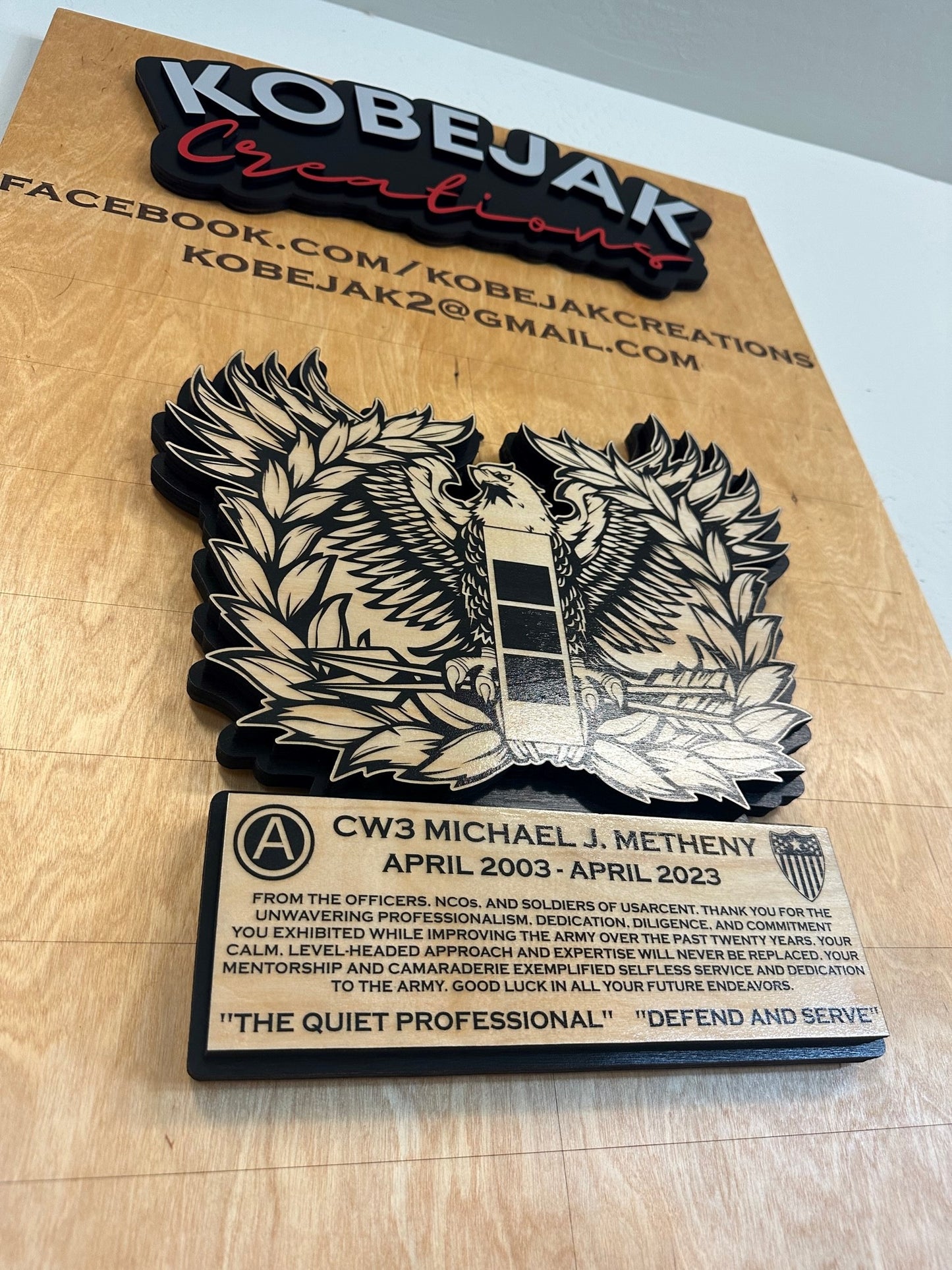 22", 15", & 12" Eagle Rising Plaques