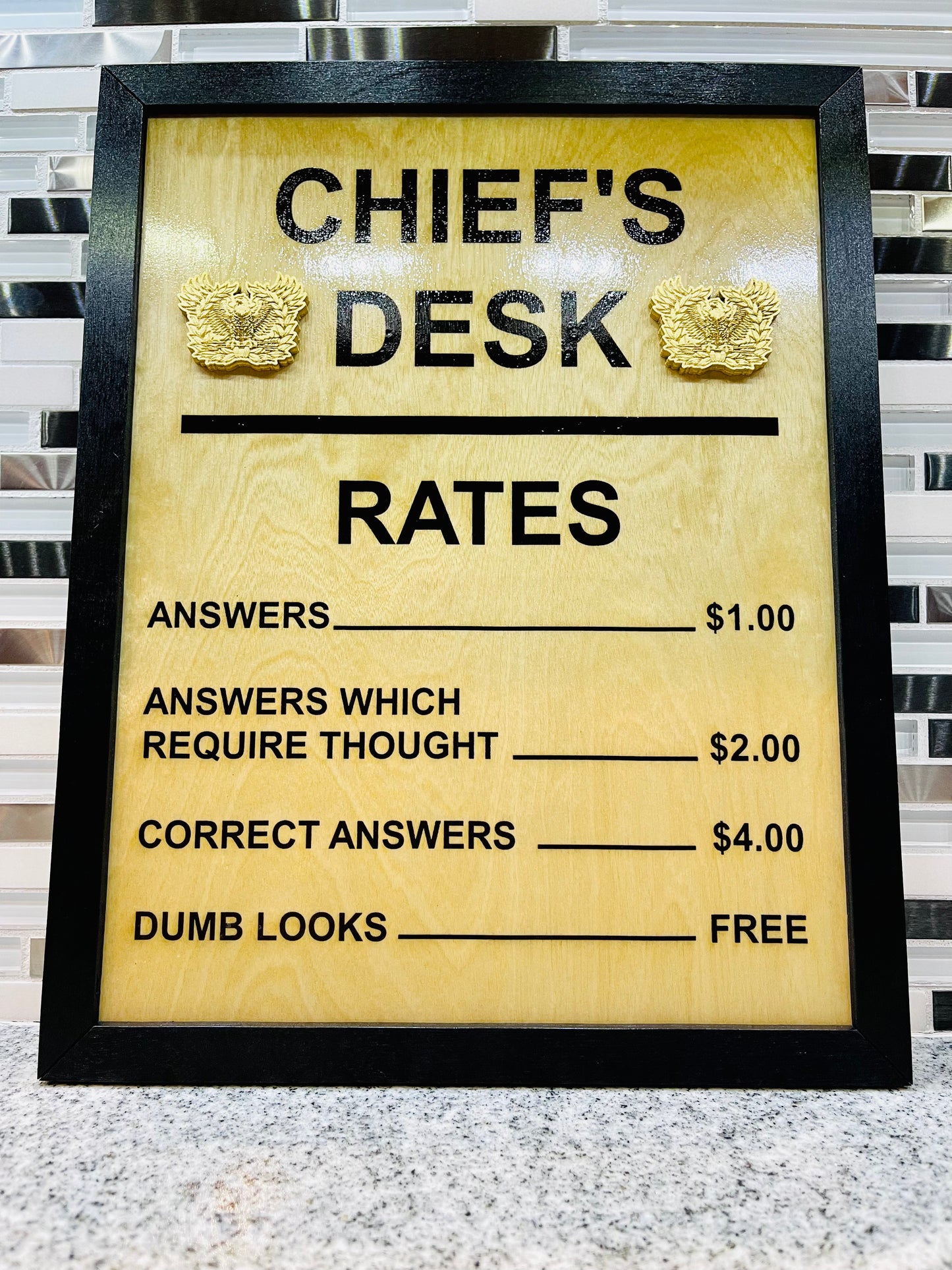 11" x 14" Warrant Officer Office Signs