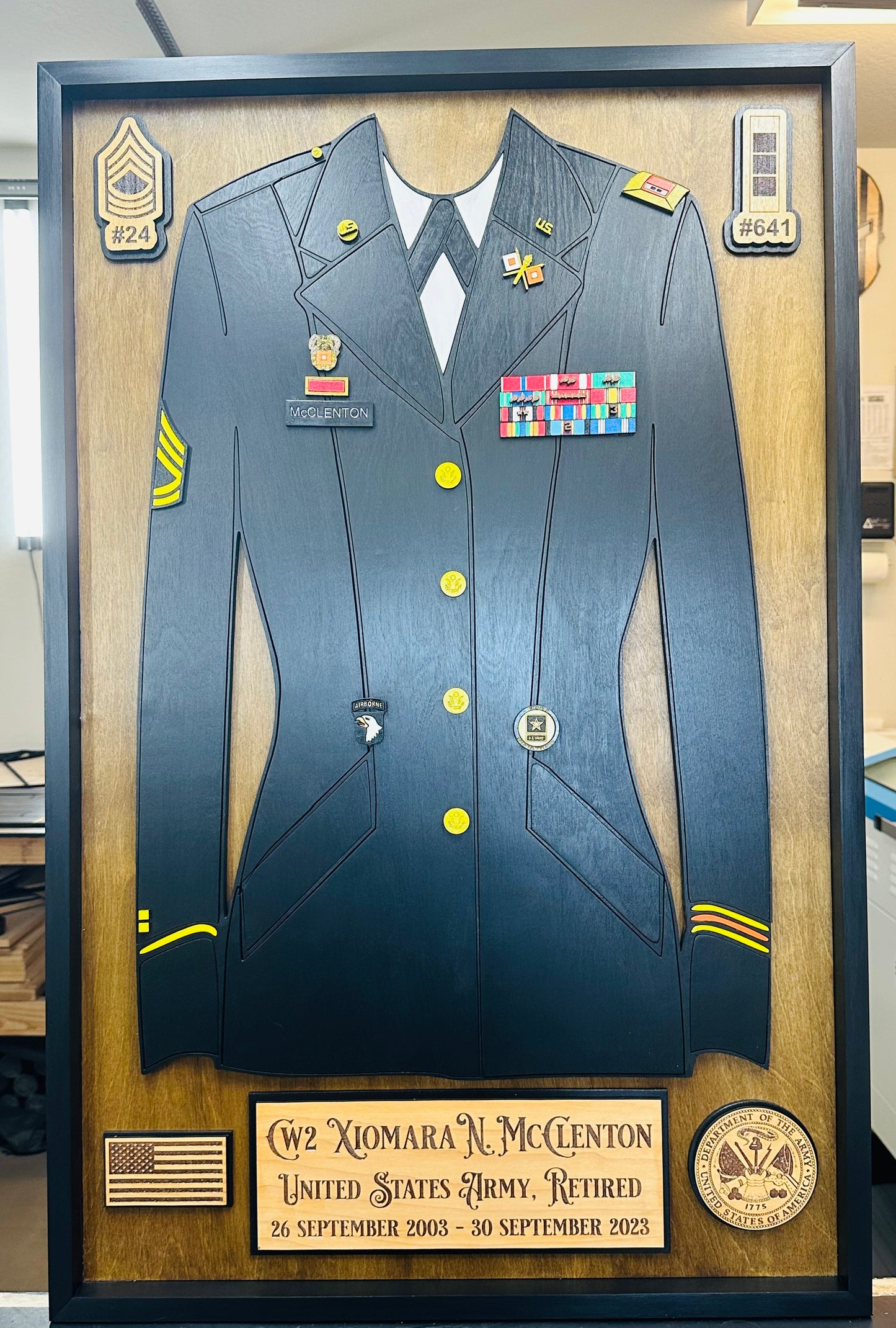 Service Uniform Retirement Plaque