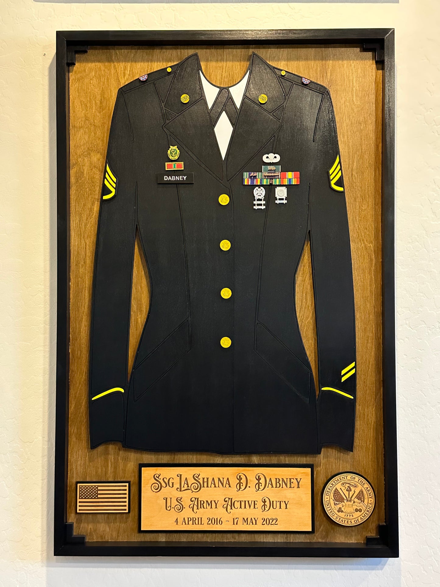 Service Uniform Retirement Plaque