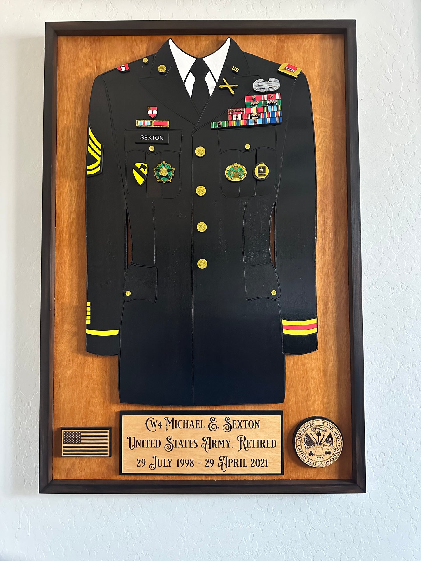 Service Uniform Retirement Plaque