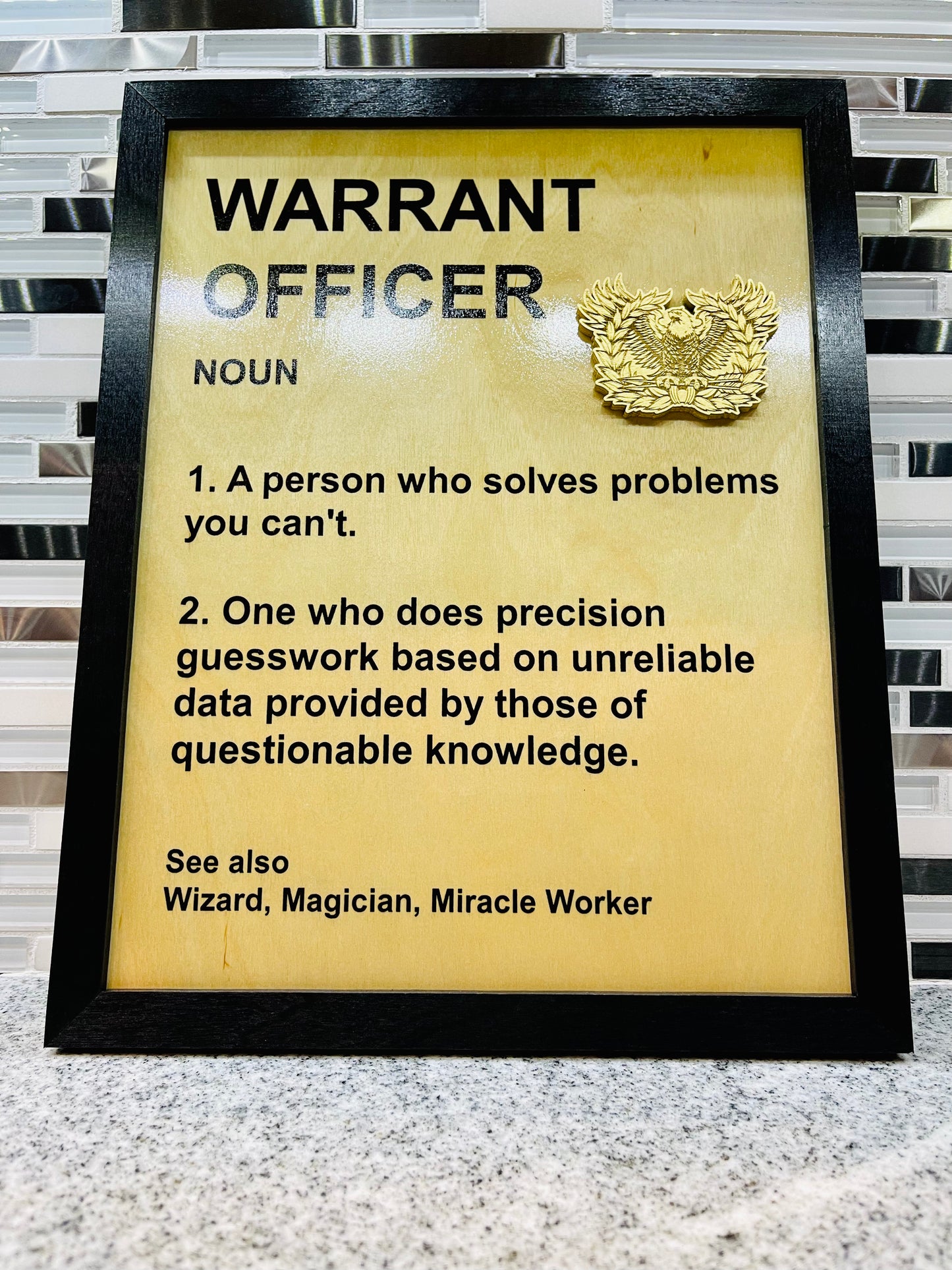 11" x 14" Warrant Officer Office Signs