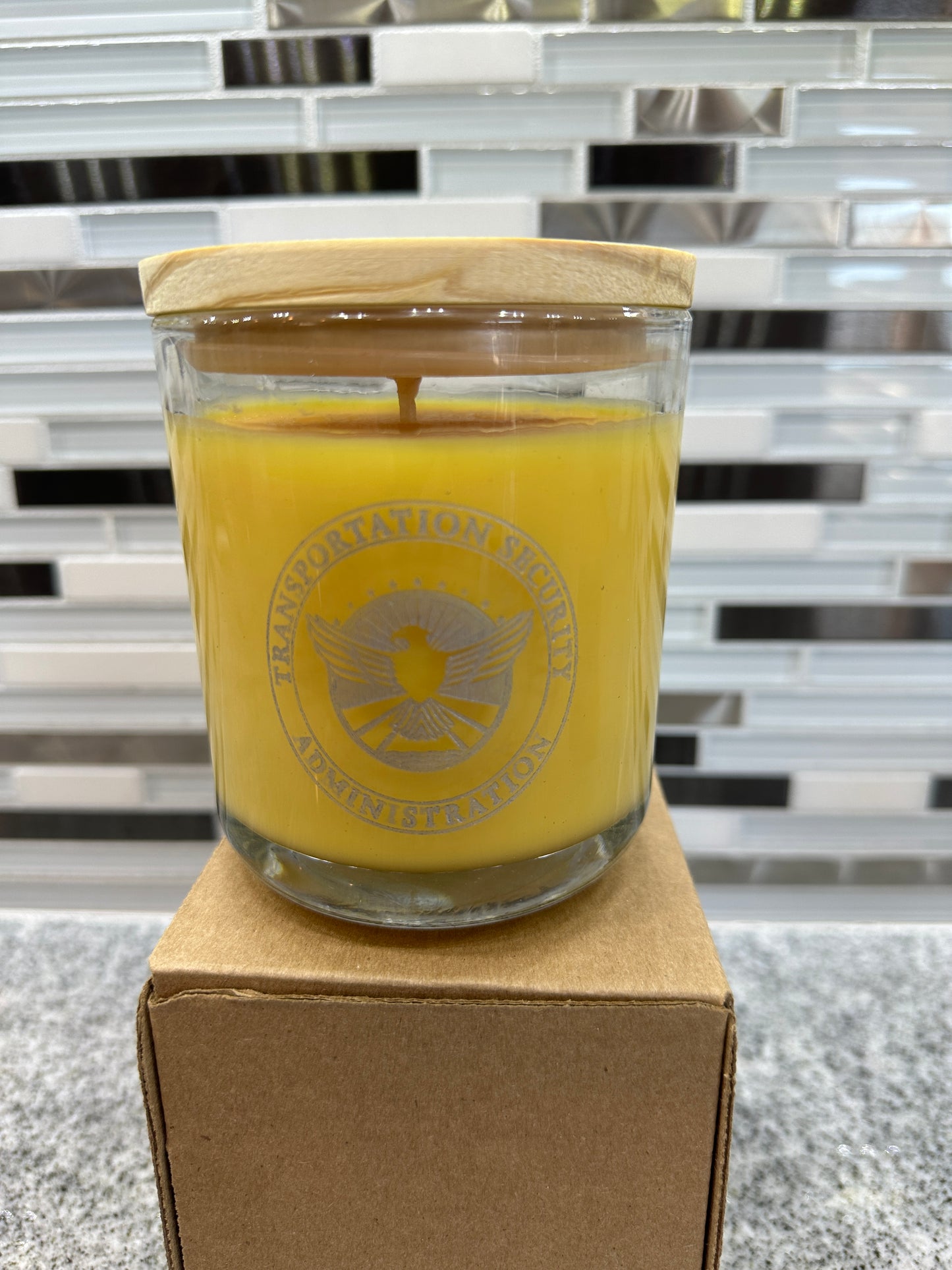 Personalized Laser-Engraved Candle with Wood Lid