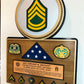 Retirement Plaque with Wooden Flag & Ranks