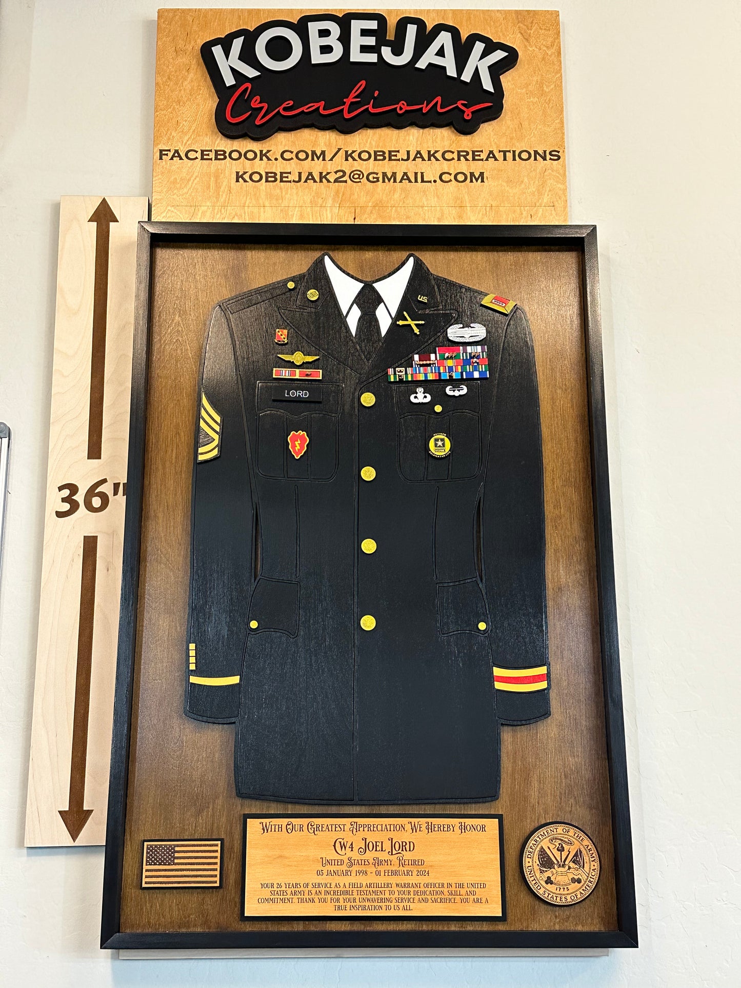 Service Uniform Retirement Plaque