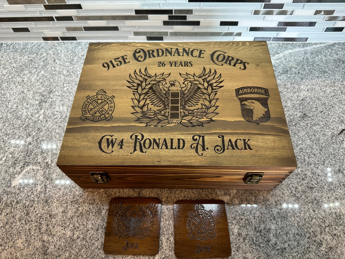 Custom Laser-Engraved Whiskey Box