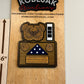 Retirement Plaque with Wooden Flag & Ranks