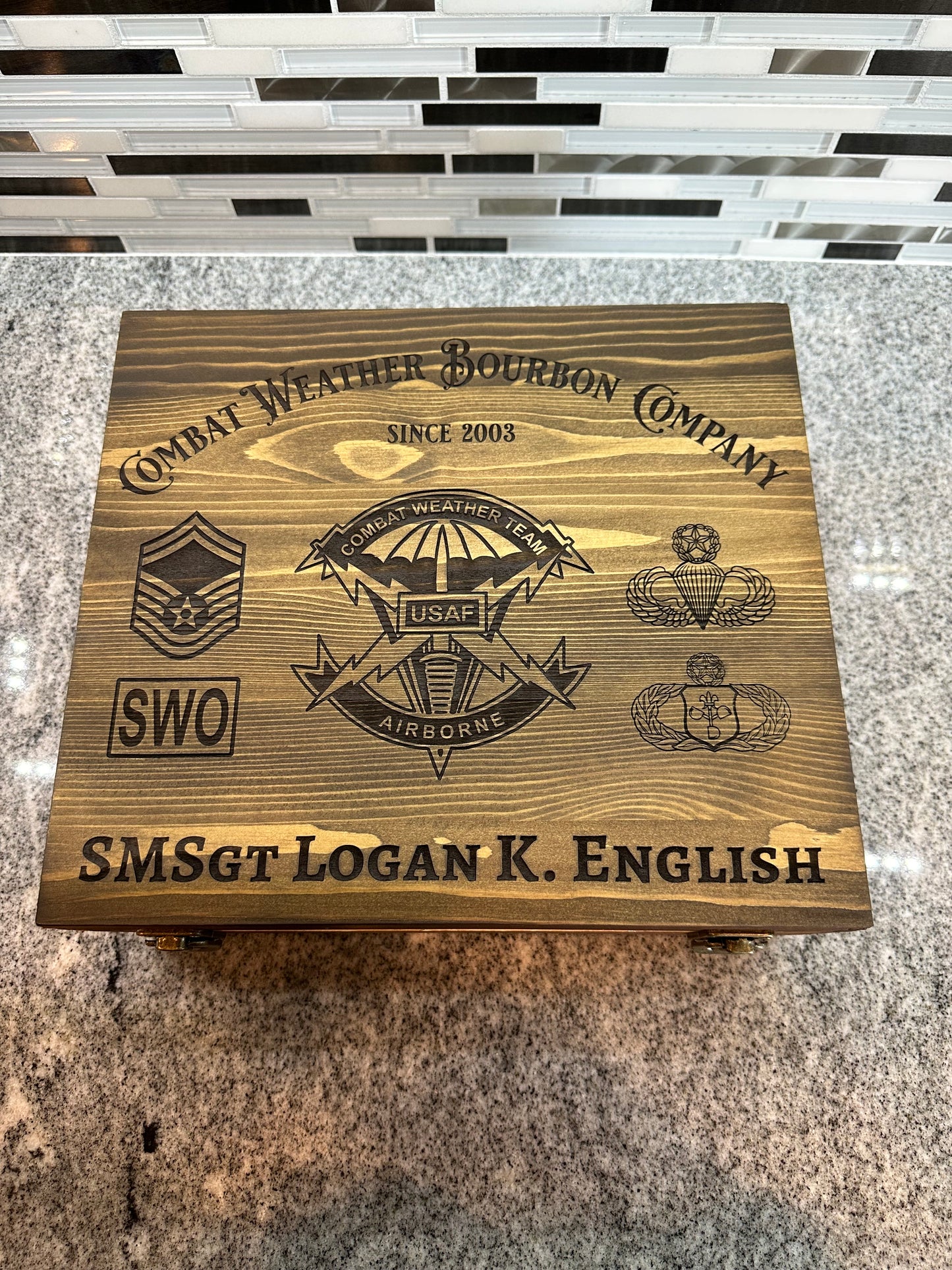 Custom Laser-Engraved Whiskey Box