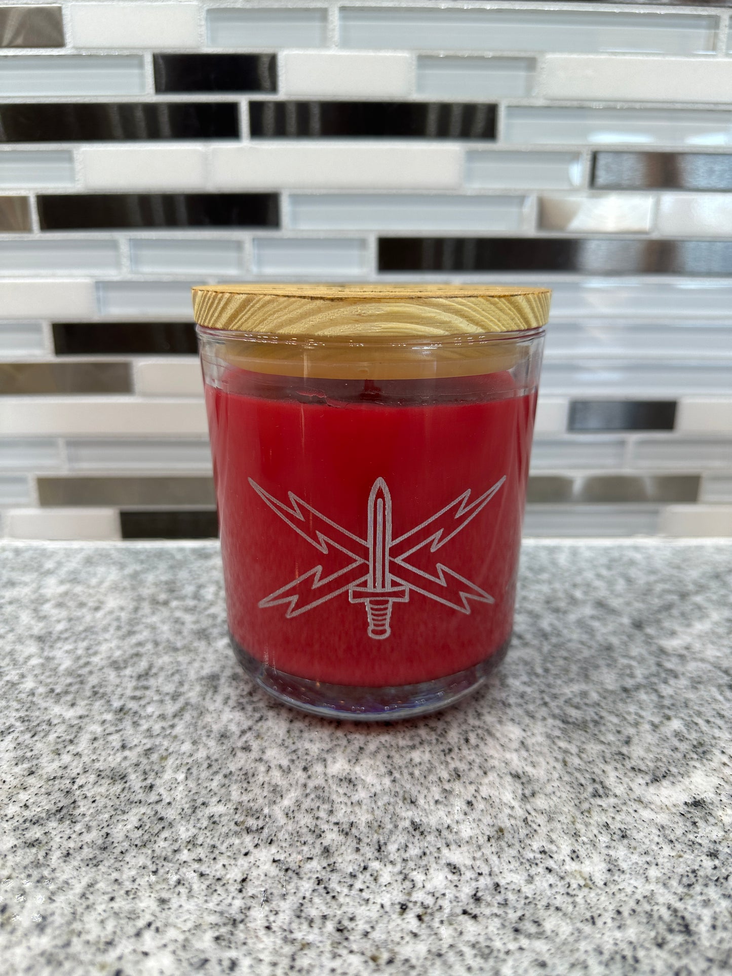 Personalized Laser-Engraved Candle with Wood Lid