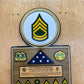 Retirement Plaque with Wooden Flag & Ranks
