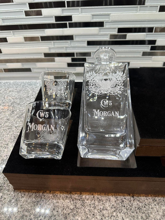 Personalized Engraved Decanter Set