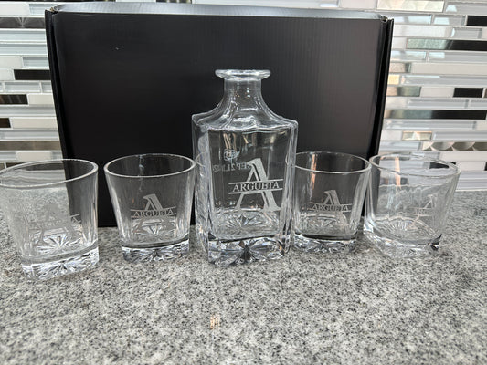 Personalized Engraved Decanter Set