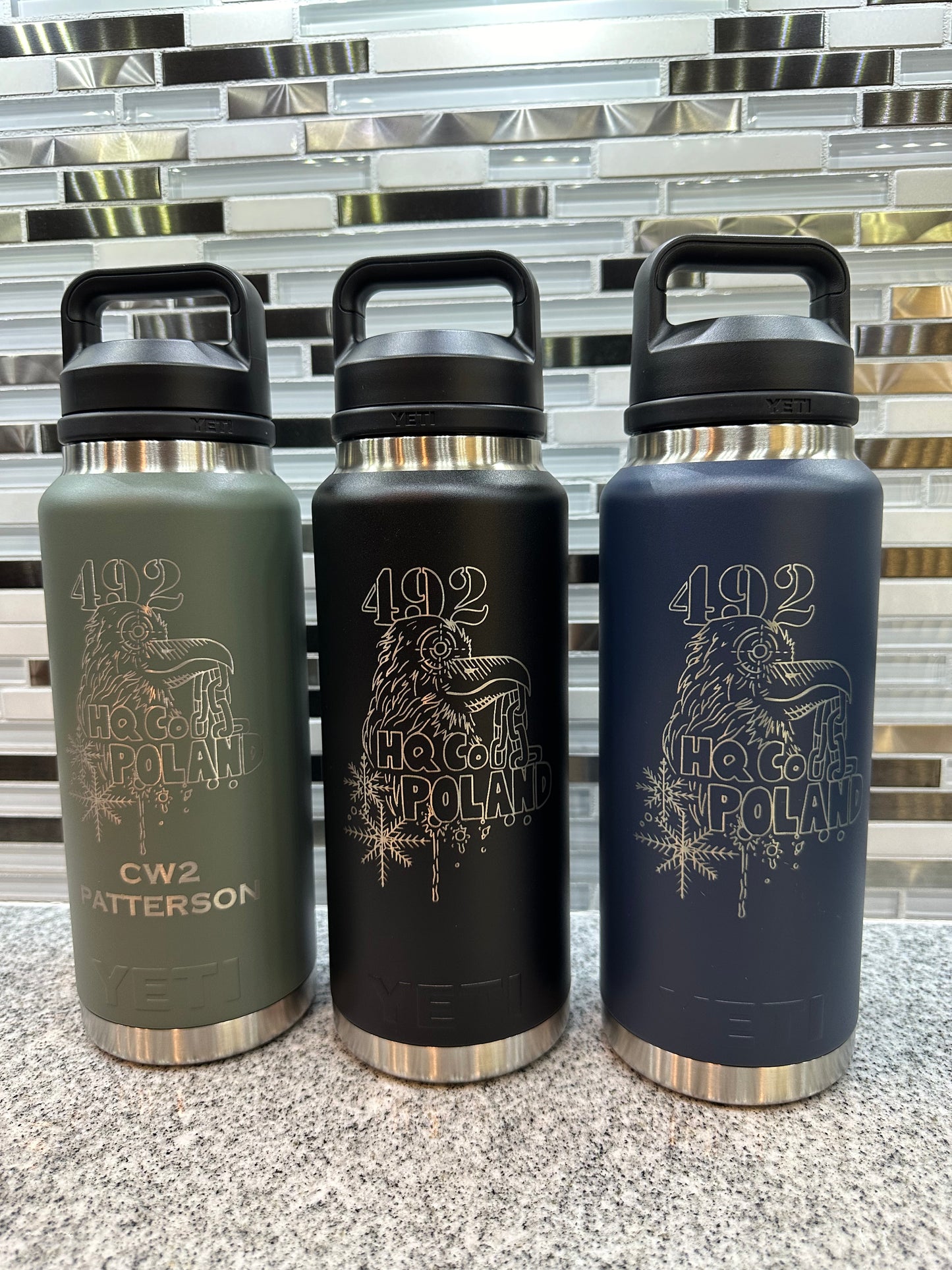 Laser-Engraved 36 oz. Yeti Water Bottle