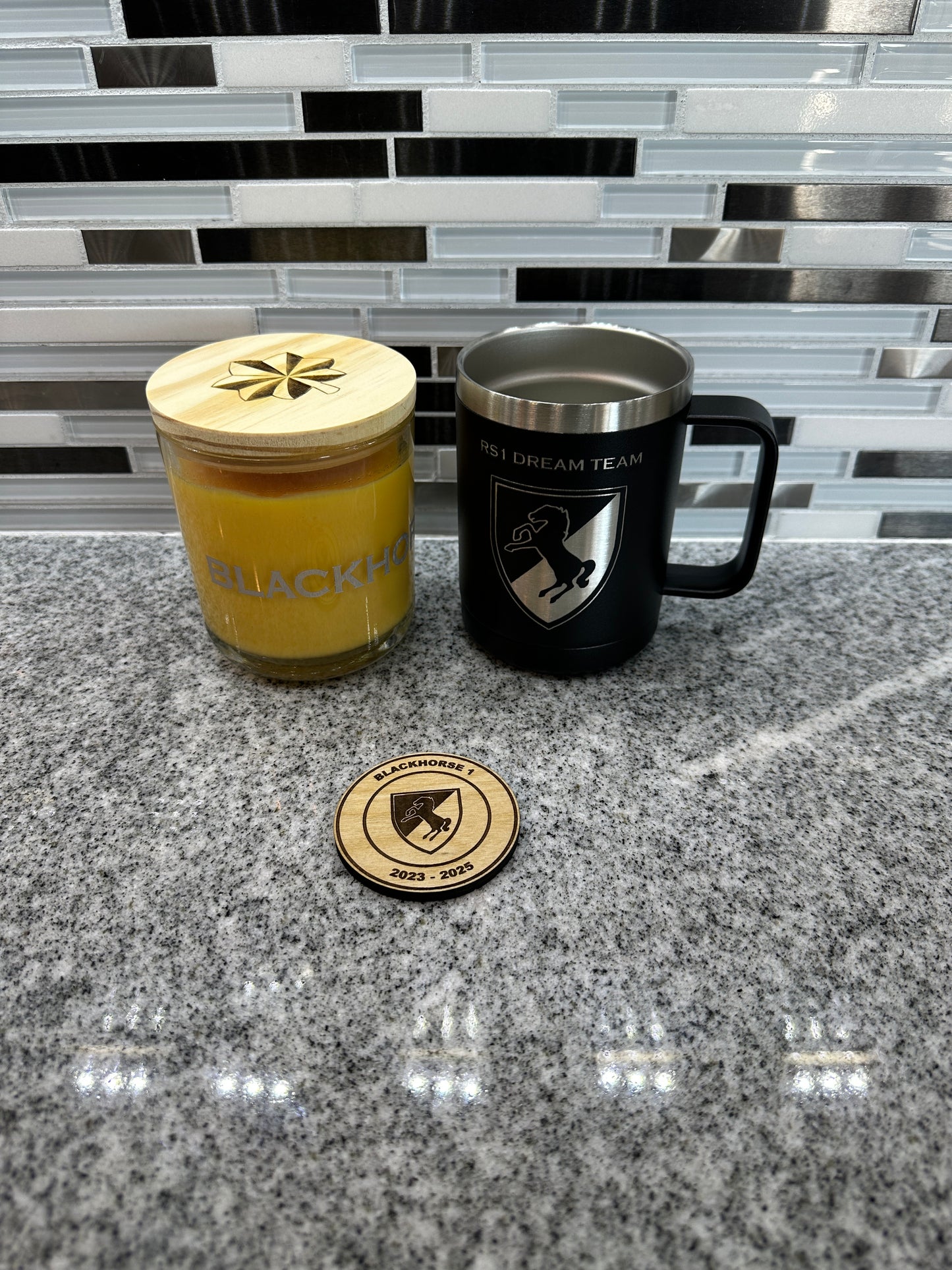 Personalized Laser-Engraved Candle with Wood Lid