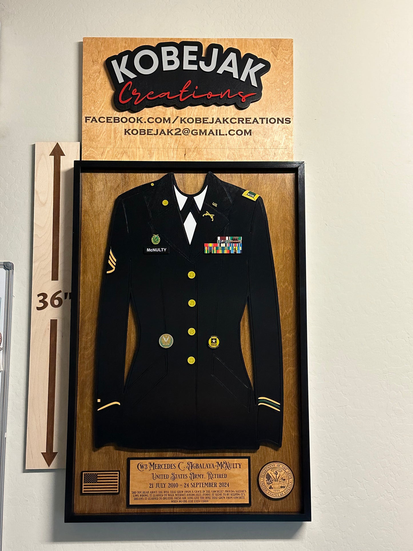 Service Uniform Retirement Plaque