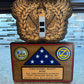 Retirement Plaque with Wooden Flag & Ranks