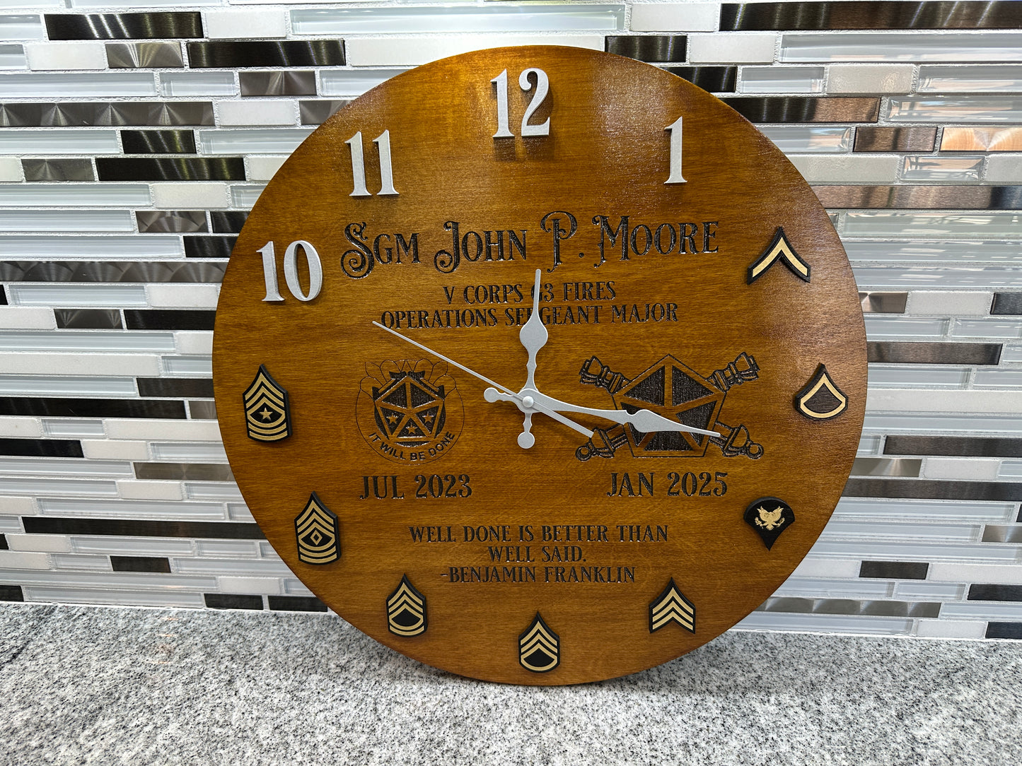 Laser-Engraved Clocks