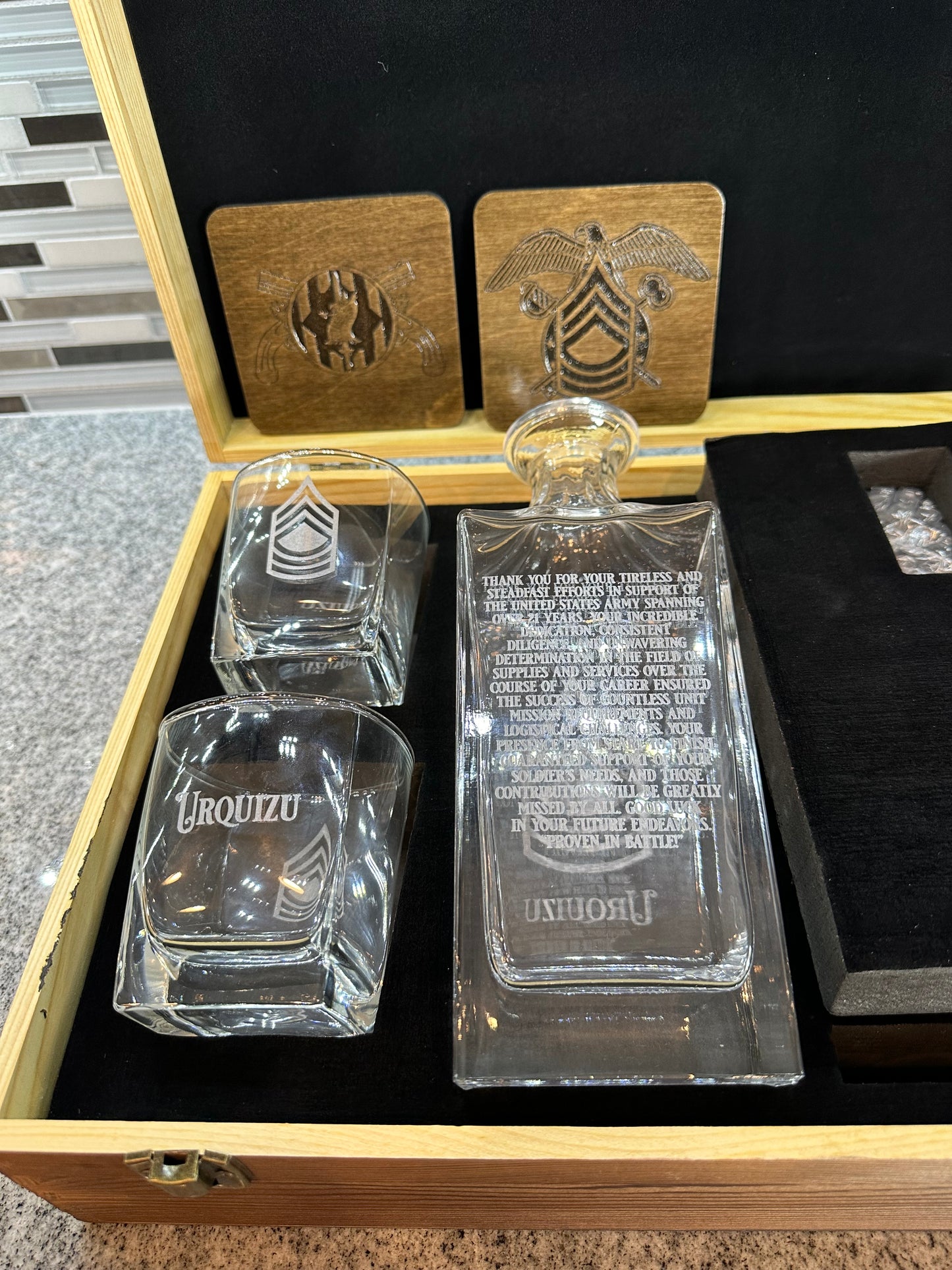 Custom Laser-Engraved Whiskey Box