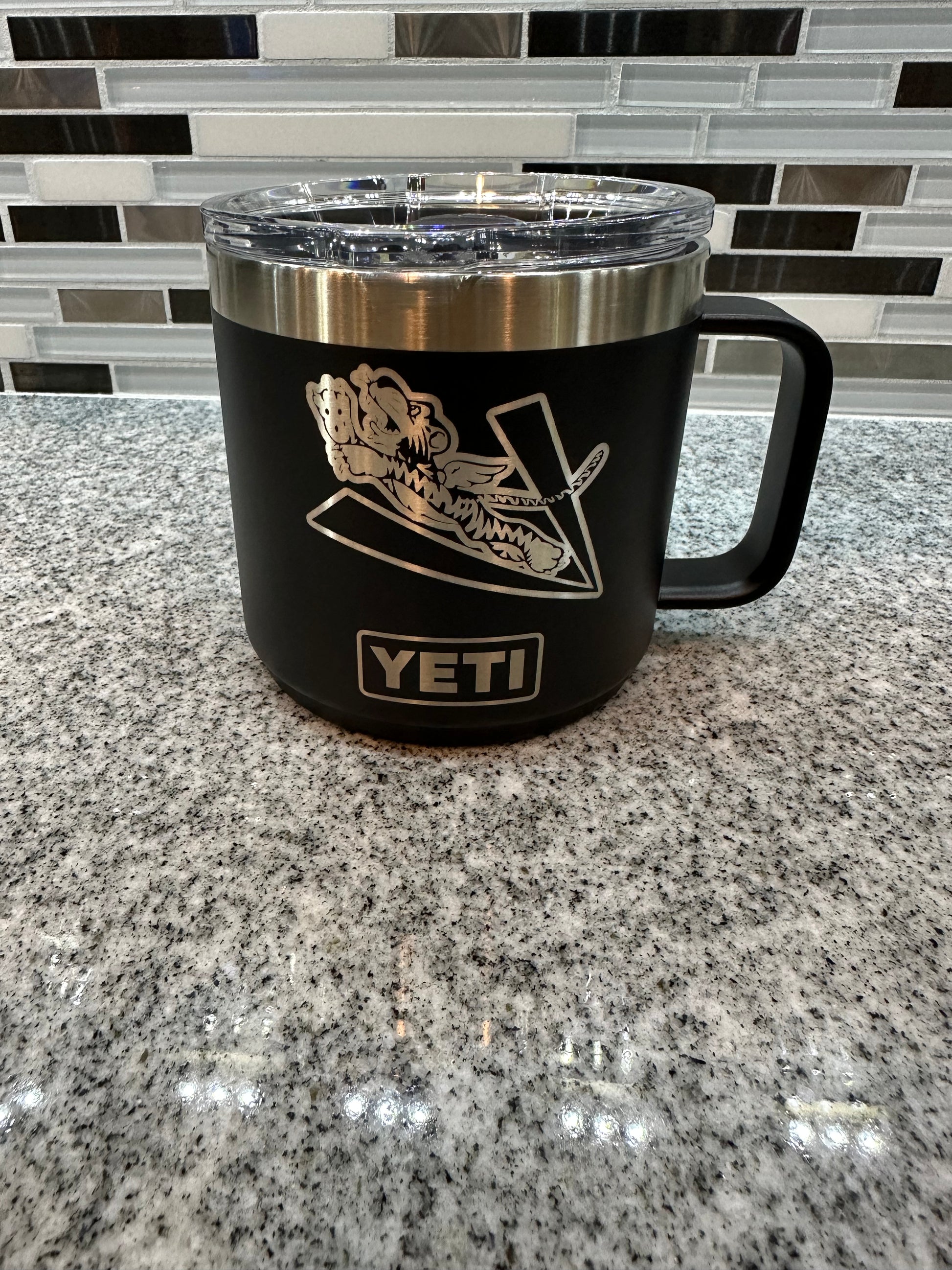 Custom Laser Engraved 14oz YETI Rambler Stackable Mug With 