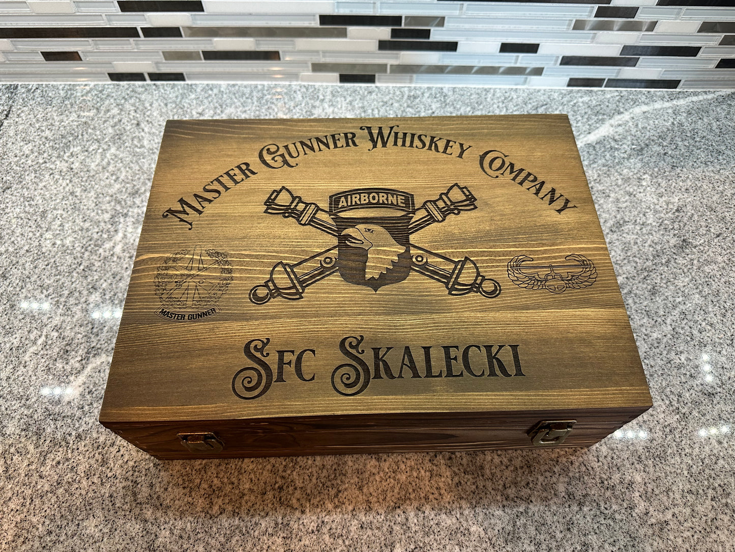 Custom Laser-Engraved Whiskey Box