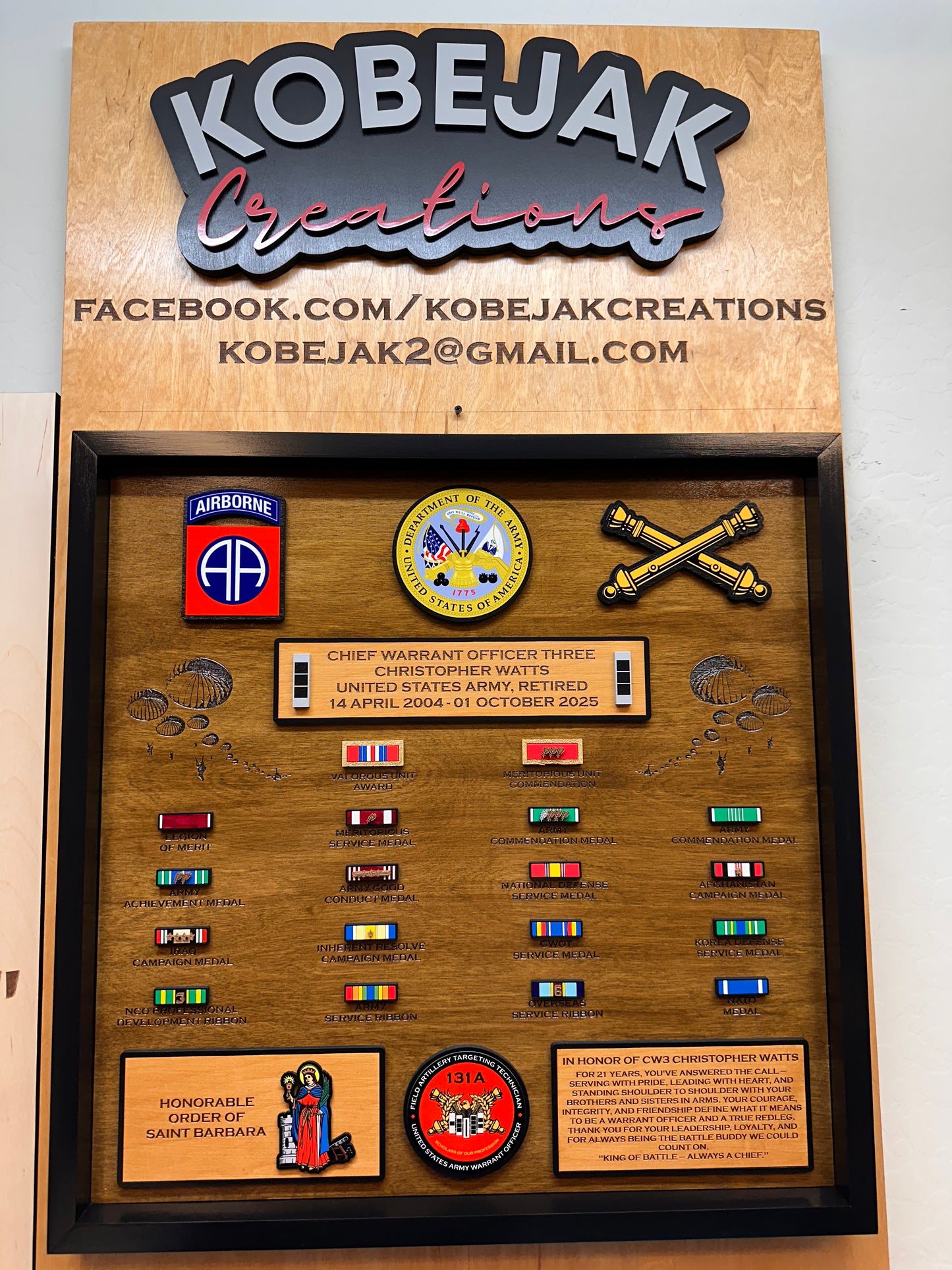 Ribbon Retirement Plaque