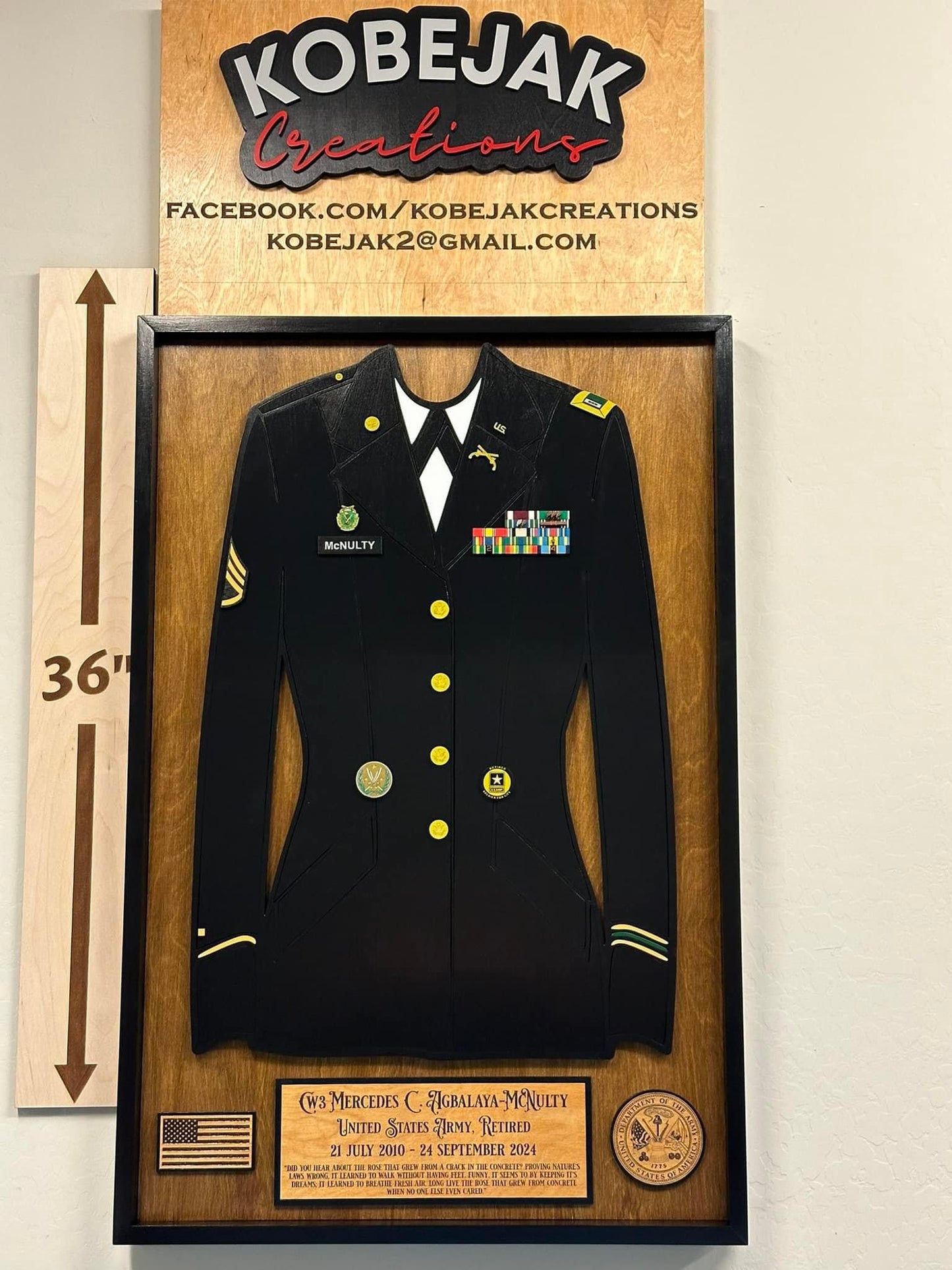 Service Uniform Retirement Plaque