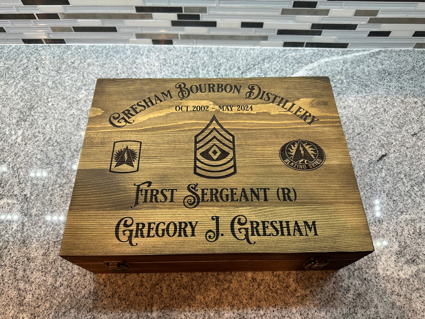 Custom Laser-Engraved Whiskey Box