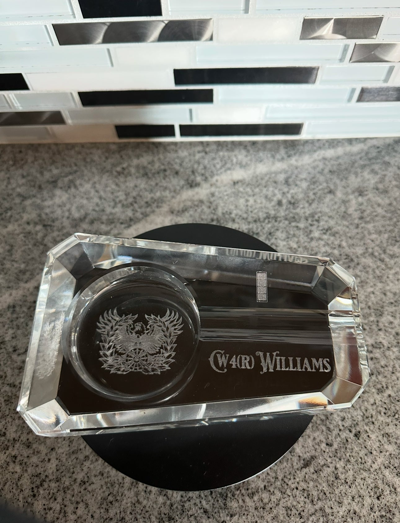 Cigar Ashtray, Crystal Glass Cigarette Holder