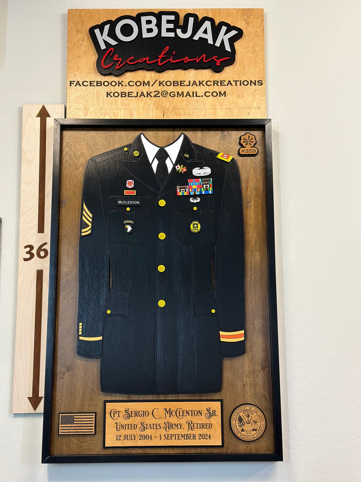 Service Uniform Retirement Plaque