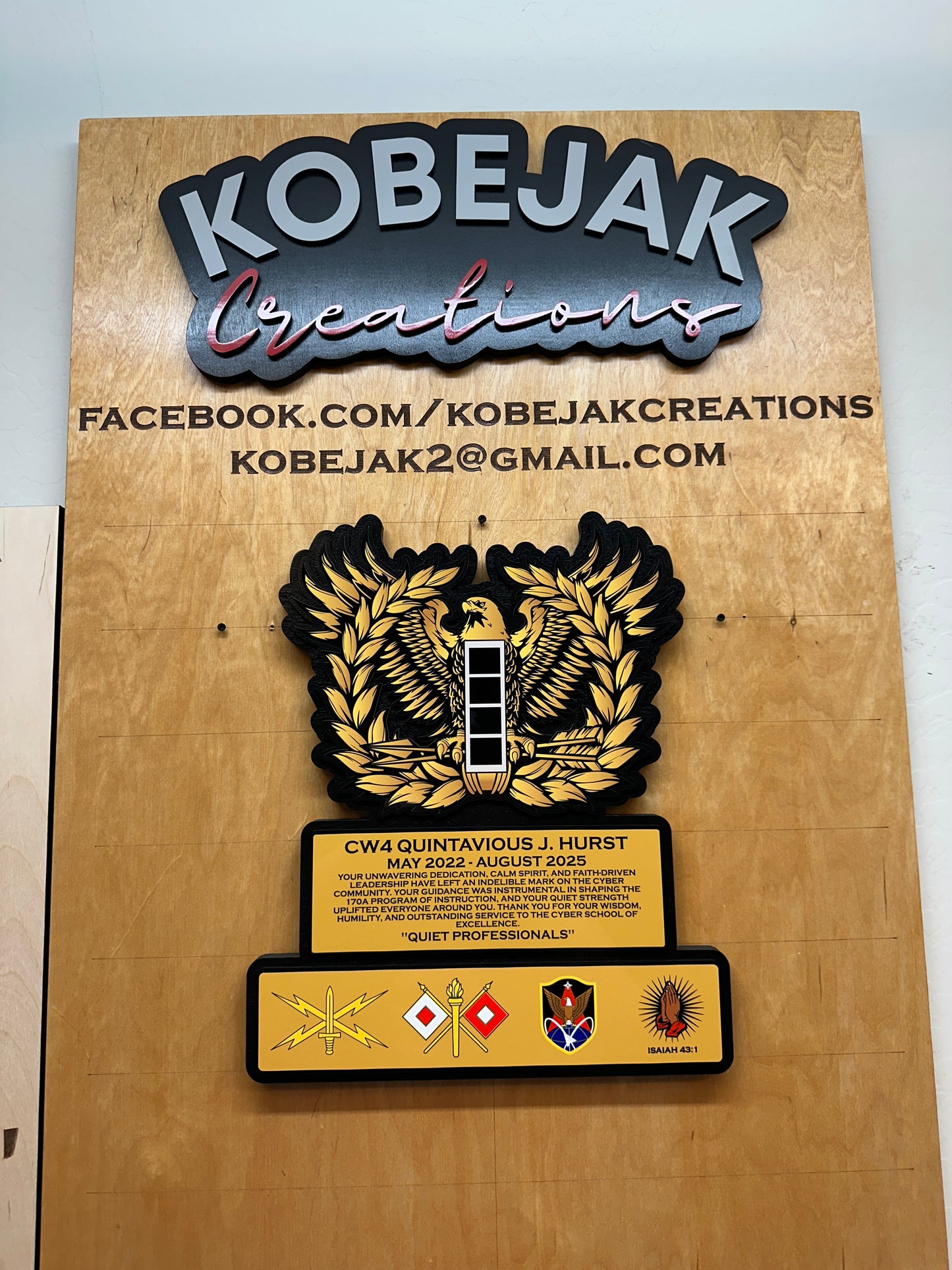 Full Color Eagle Rising Plaque