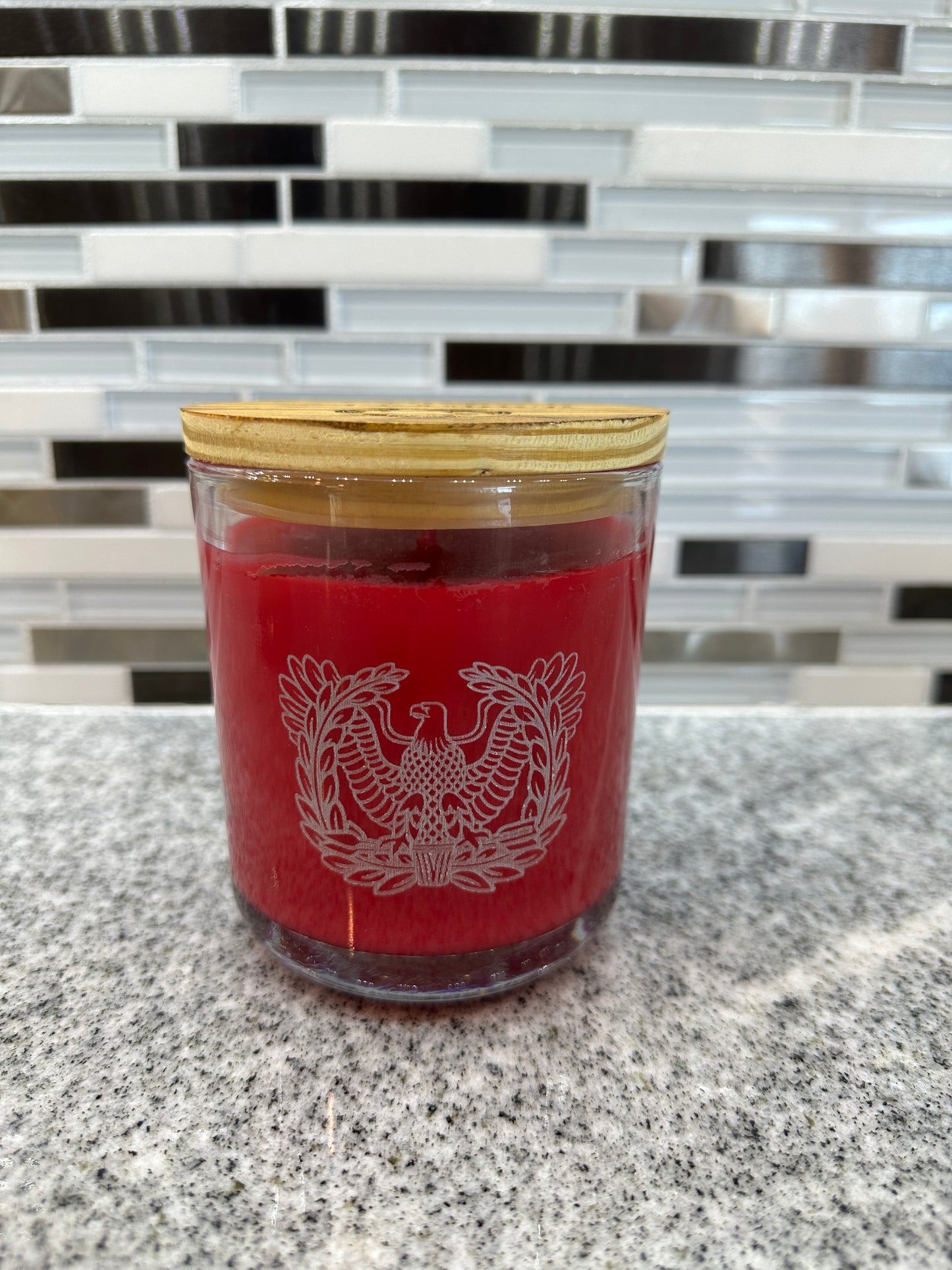 Personalized Laser-Engraved Candle with Wood Lid