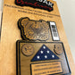 Retirement Plaque with Wooden Flag & Ranks