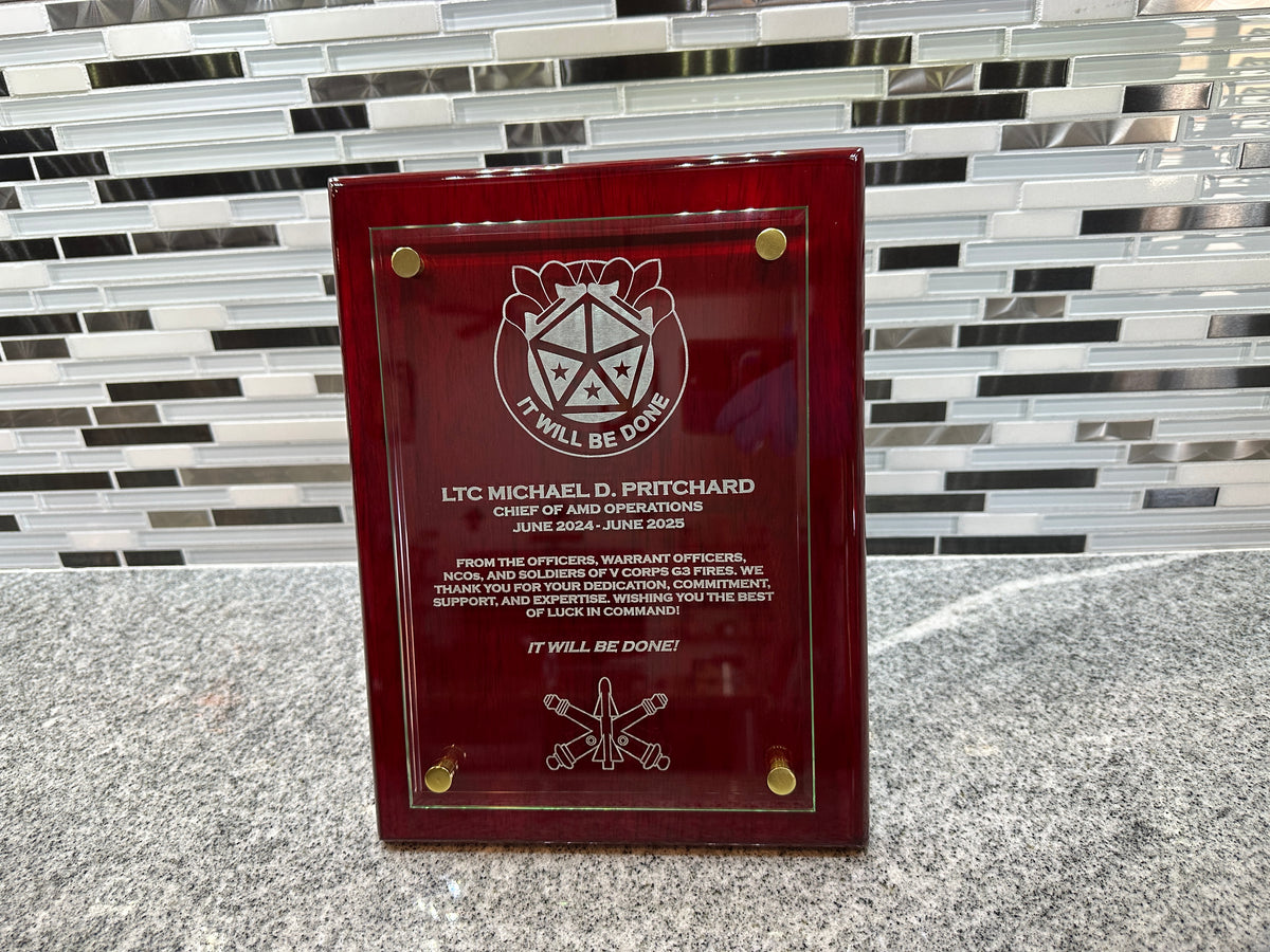 Floating Glass Plaque