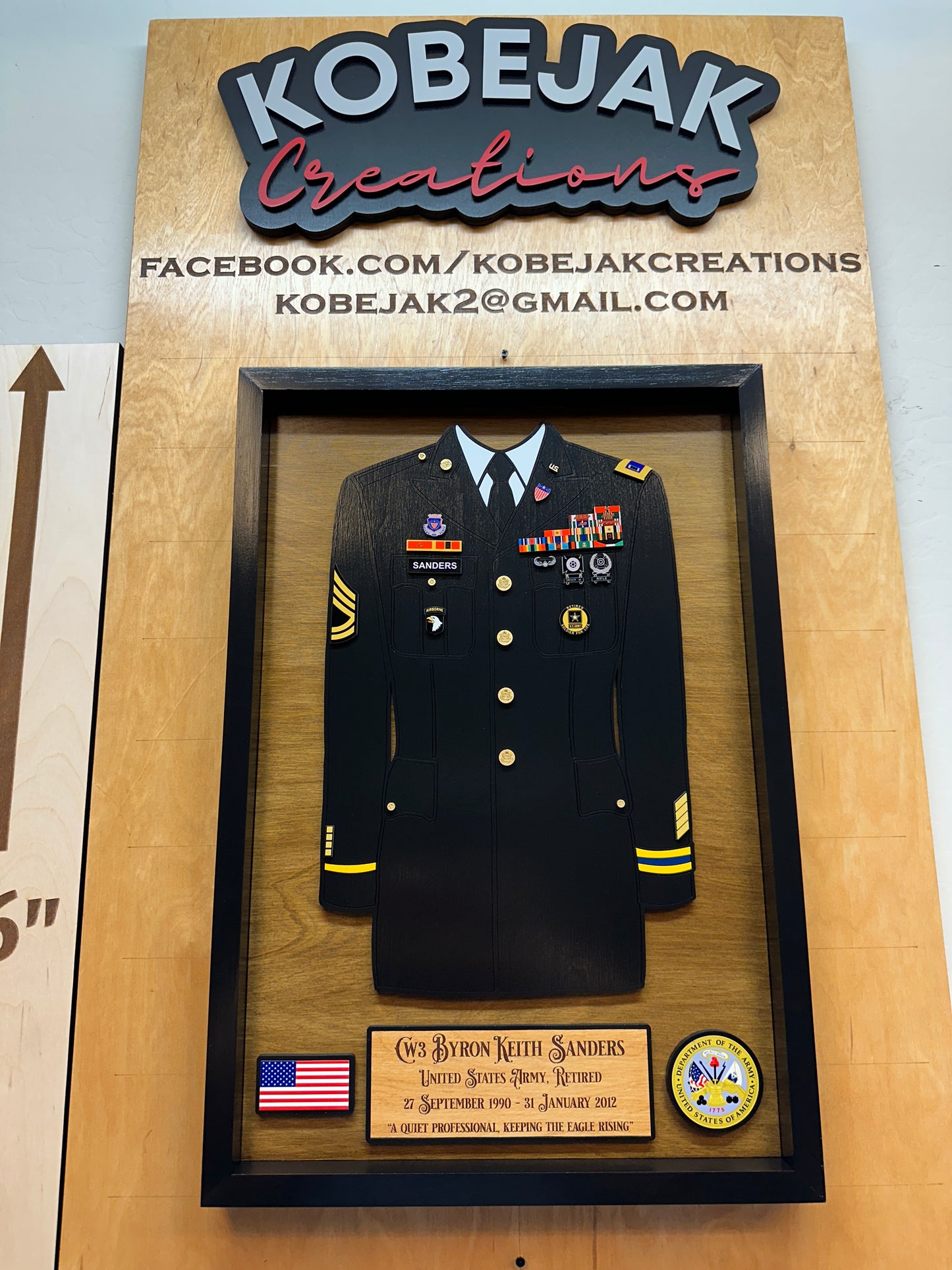 Service Uniform Retirement Plaque