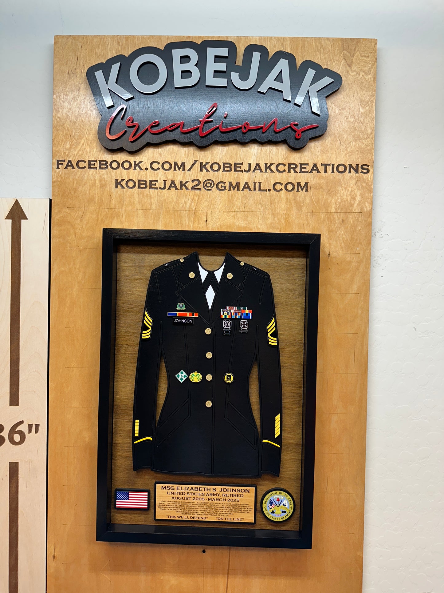 Service Uniform Retirement Plaque