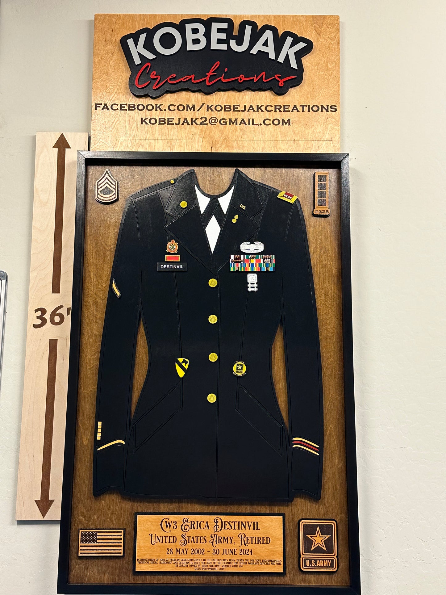 Service Uniform Retirement Plaque