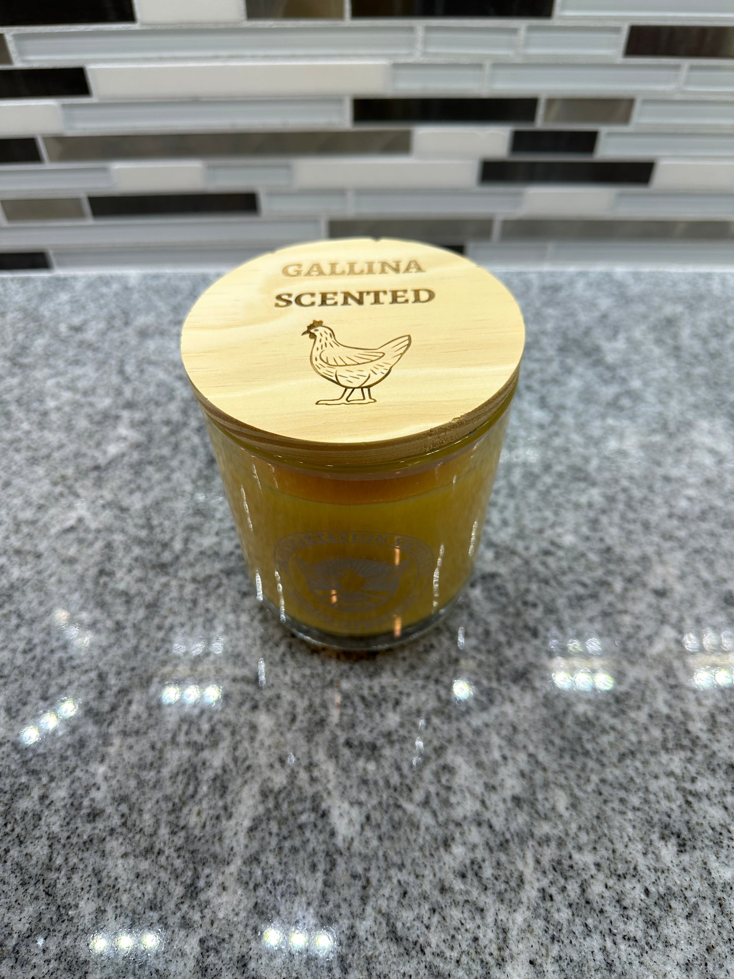 Personalized Laser-Engraved Candle with Wood Lid